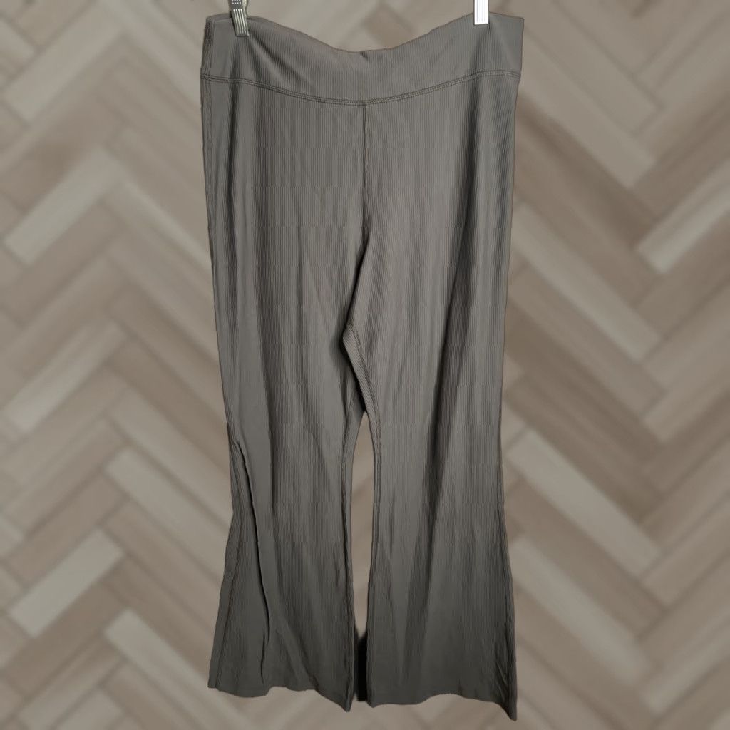 Old Navy Old Navy Pajama Pants Womens XL Brown Ribbed Wide Leg Modern Knit Modal Rayon Spandex Size 40" / US 18 - 1 Thumbnail