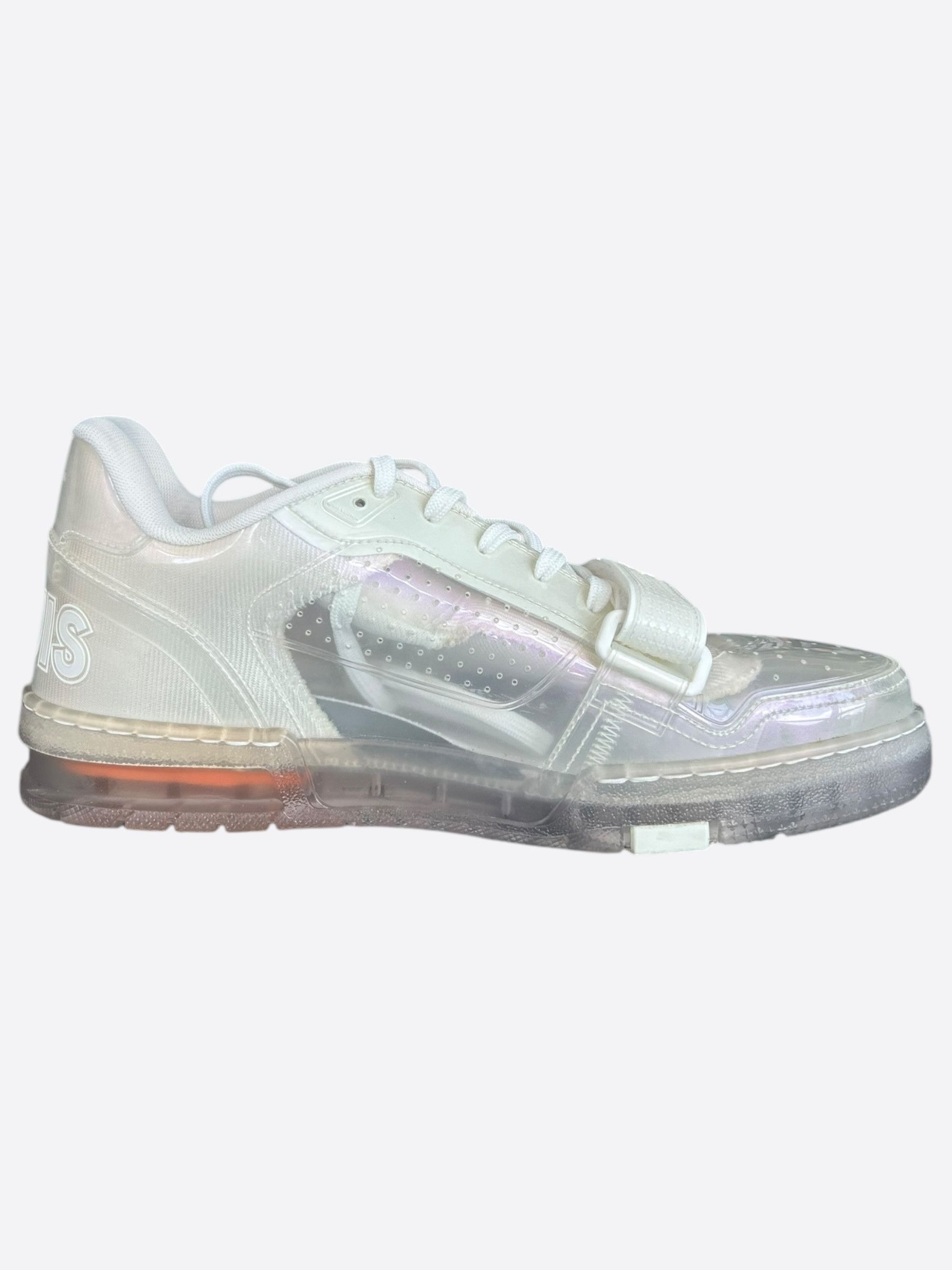 Louis Vuitton Louis Vuitton White & Transparent Mesh Trainers Size US 9 / EU 42 - 5 Thumbnail