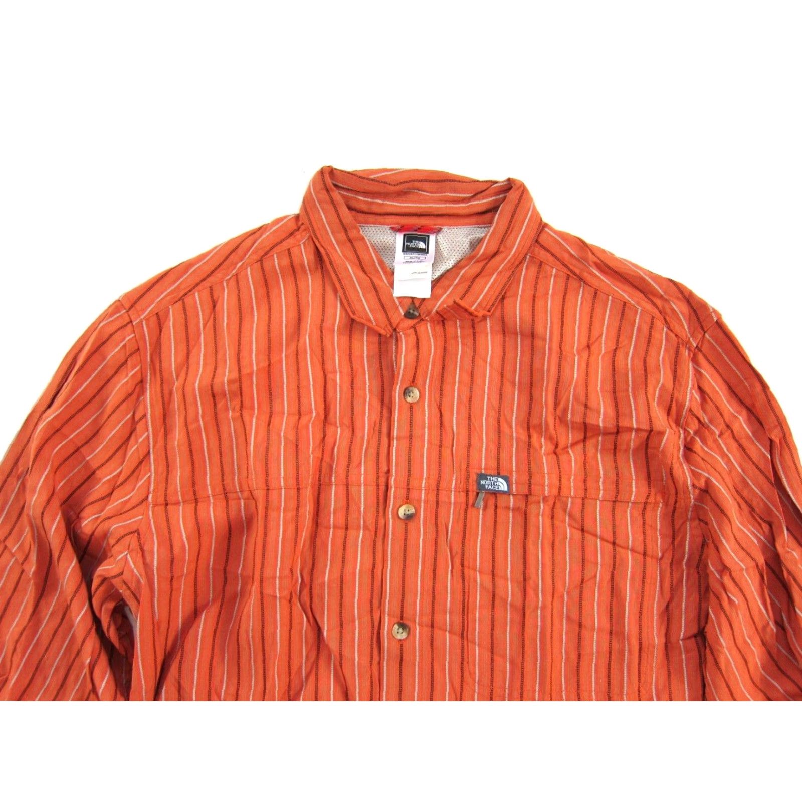 The North Face The North Face Shirt Men XL Button-Down Cotton Orange Black Stripe Long Sleeve Button Up Size US XL / EU 56 / 4 - 5 Thumbnail