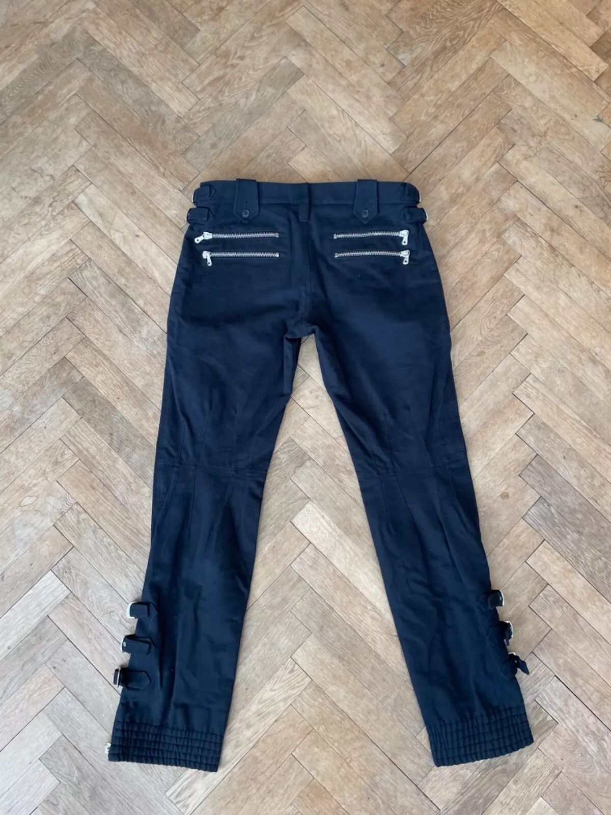 Dolce & Gabbana Dolce & Gabbana AW2006 Bondage Buckle Zipper Black Pants Size US 31 - 3 Thumbnail