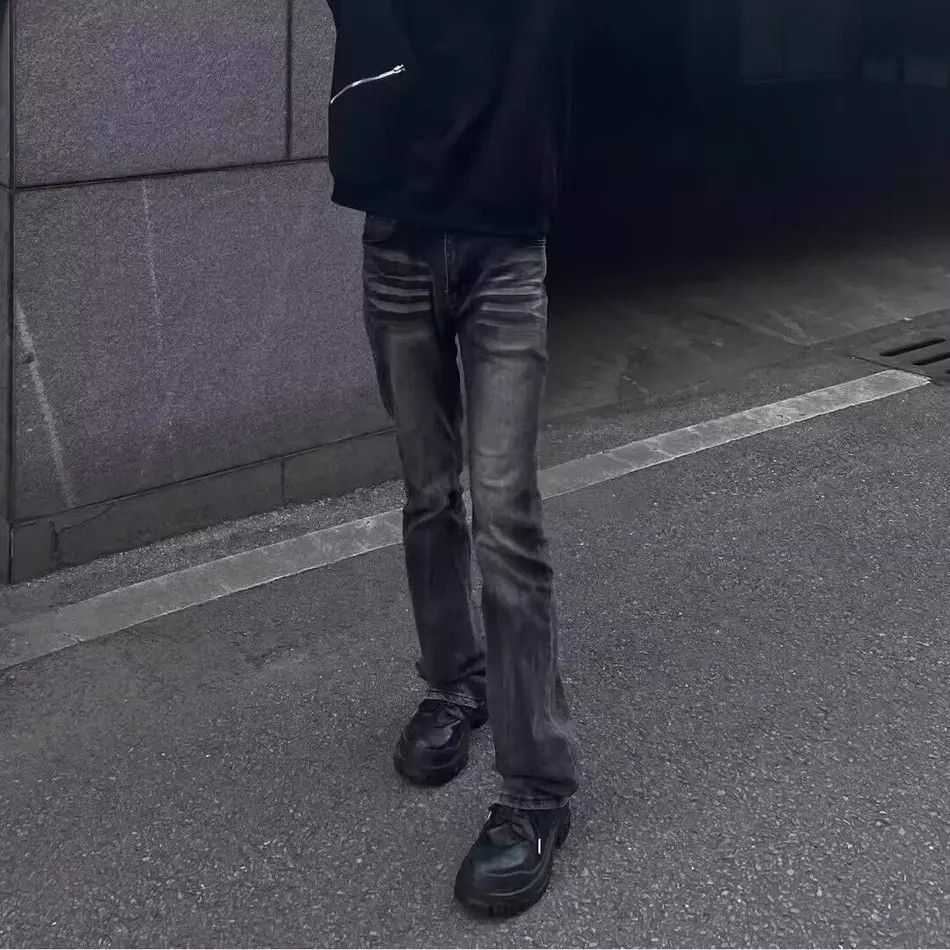 Japanese Brand Retro loose zipper micro flared jeans Size US 30 / EU 46 - 5 Thumbnail