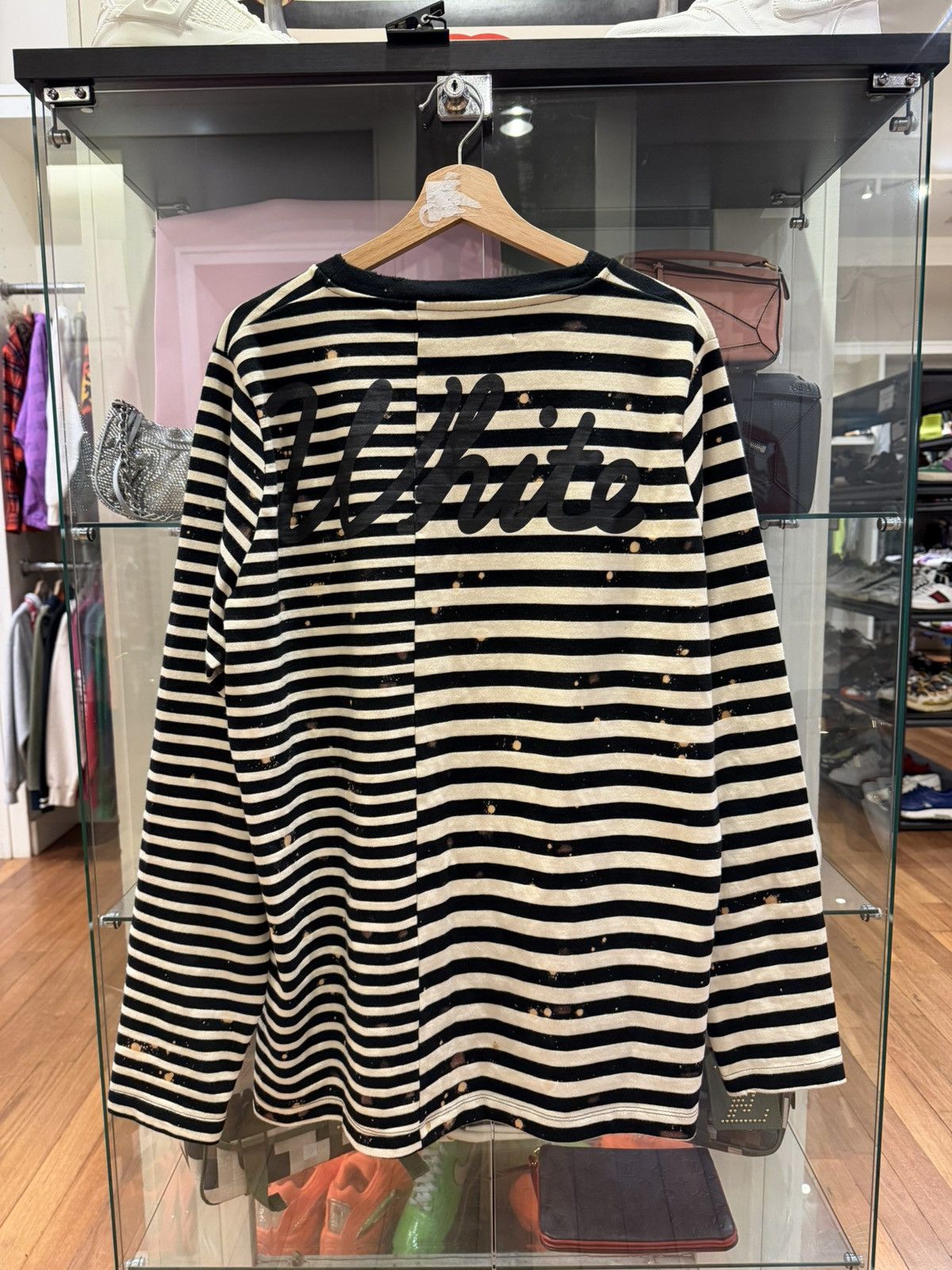 Off-White Off-White Bleached Striped Distressed LS Shirt Size US XXL / EU 58 / 5 - 2 Thumbnail
