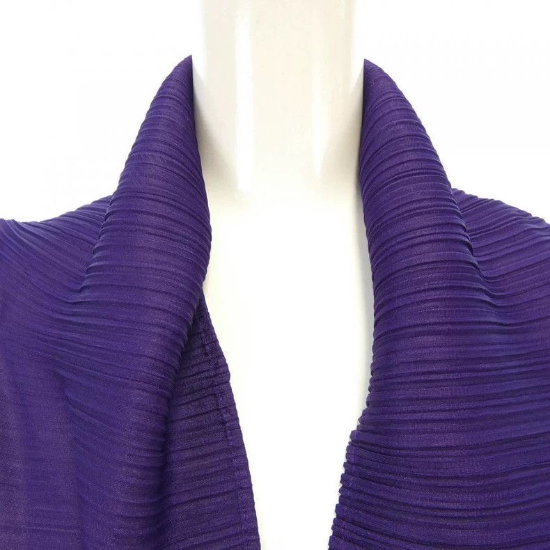 Issey Miyake Issey Miyake Purple shawl vest Size M / US 6-8 / IT 42-44 - 3 Thumbnail