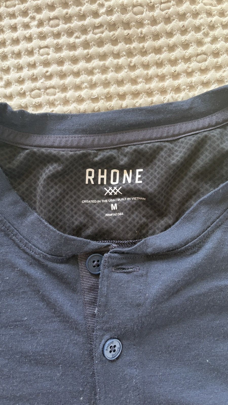 Rhone Rhone Short Sleeve Merino Wool Henley, M, Navy Blue Size US M / EU 48-50 / 2 - 3 Thumbnail