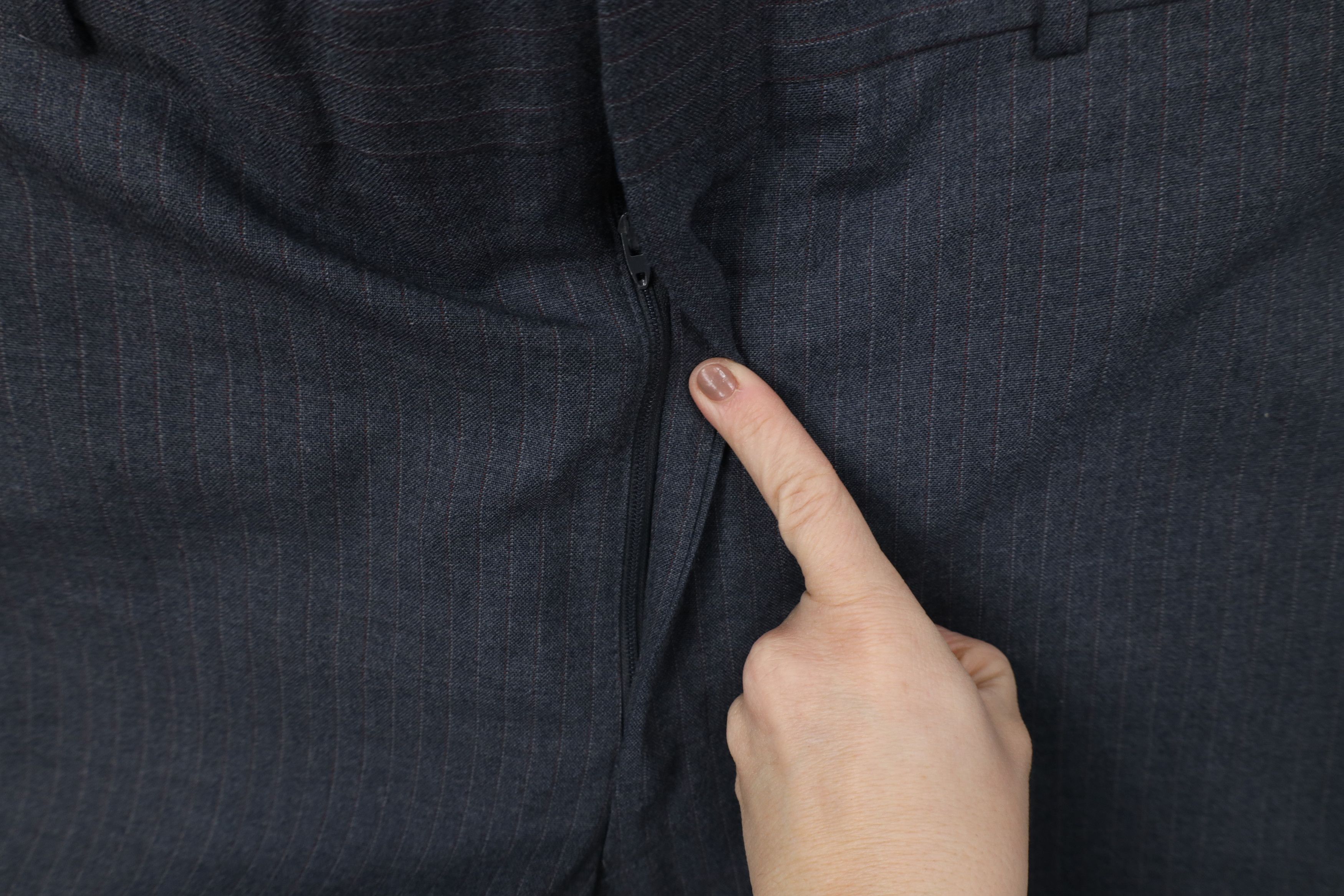 Vintage Vintage 70s Streetwear Pinstriped Knit Wide Leg Chino Pants Size US 38 / EU 54 - 5 Thumbnail