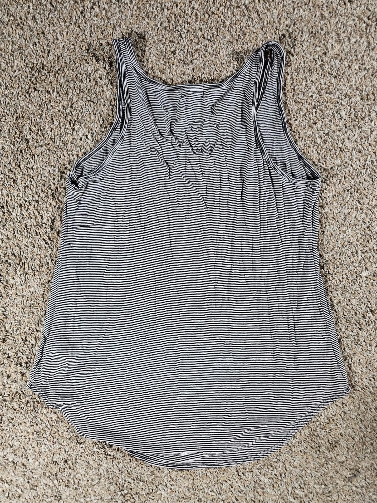 Old Navy Old Navy M Black Gray Striped Tank Top Size M / US 6-8 / IT 42-44 - 4 Thumbnail