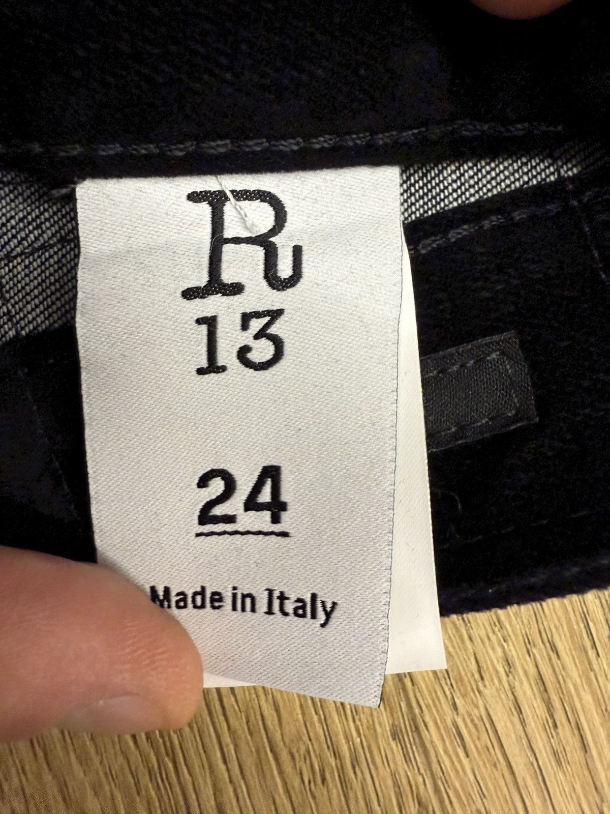 R13 R13 ROMEO JEAN FLOCKED BLACK Size 24" / US 00 / IT 34 - 7 Thumbnail