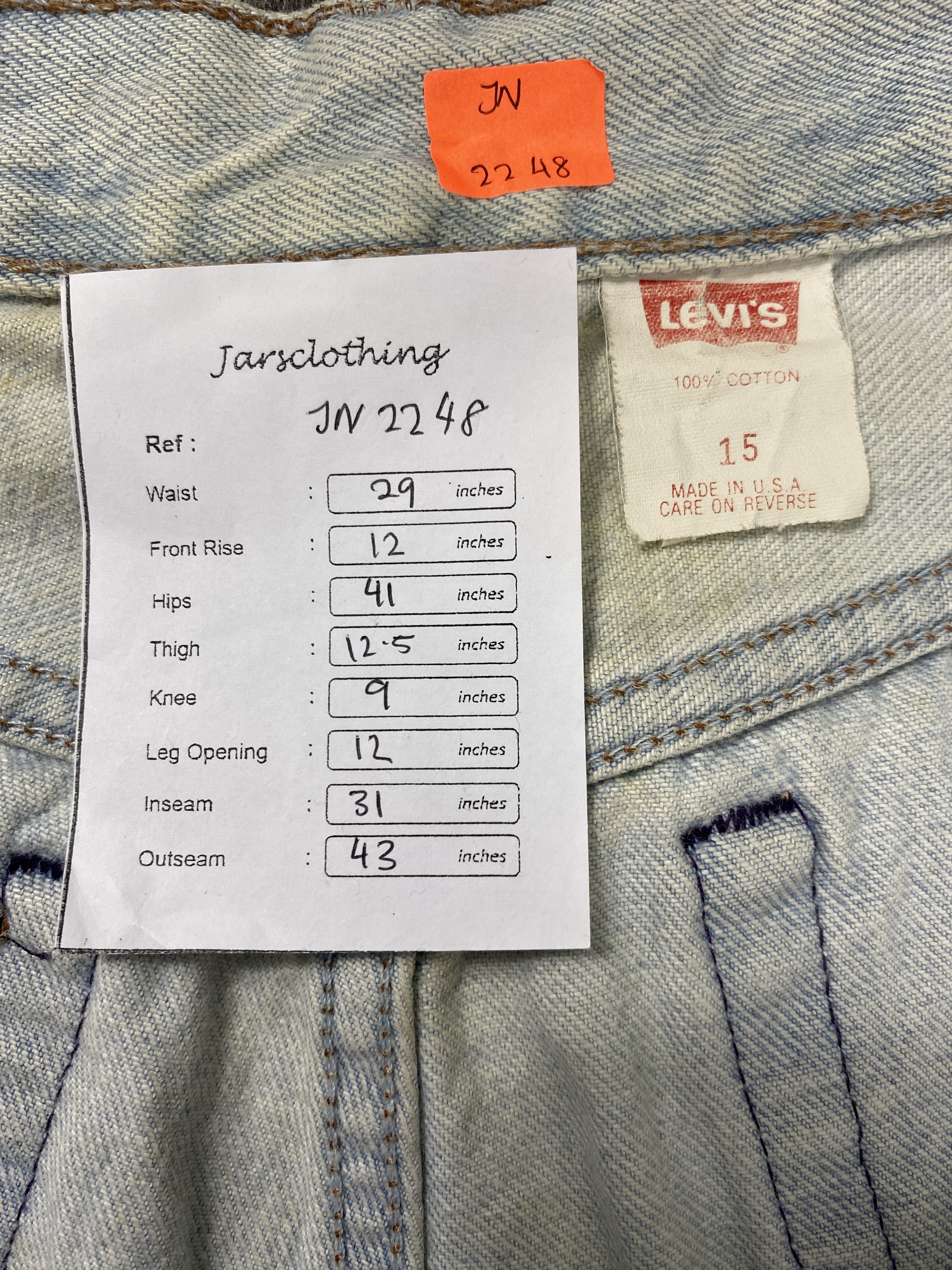 Levi's Light Wash Vintage Levi's 501 Jeans 29x31 Denim -JN2248 Size US 29 - 8 Thumbnail