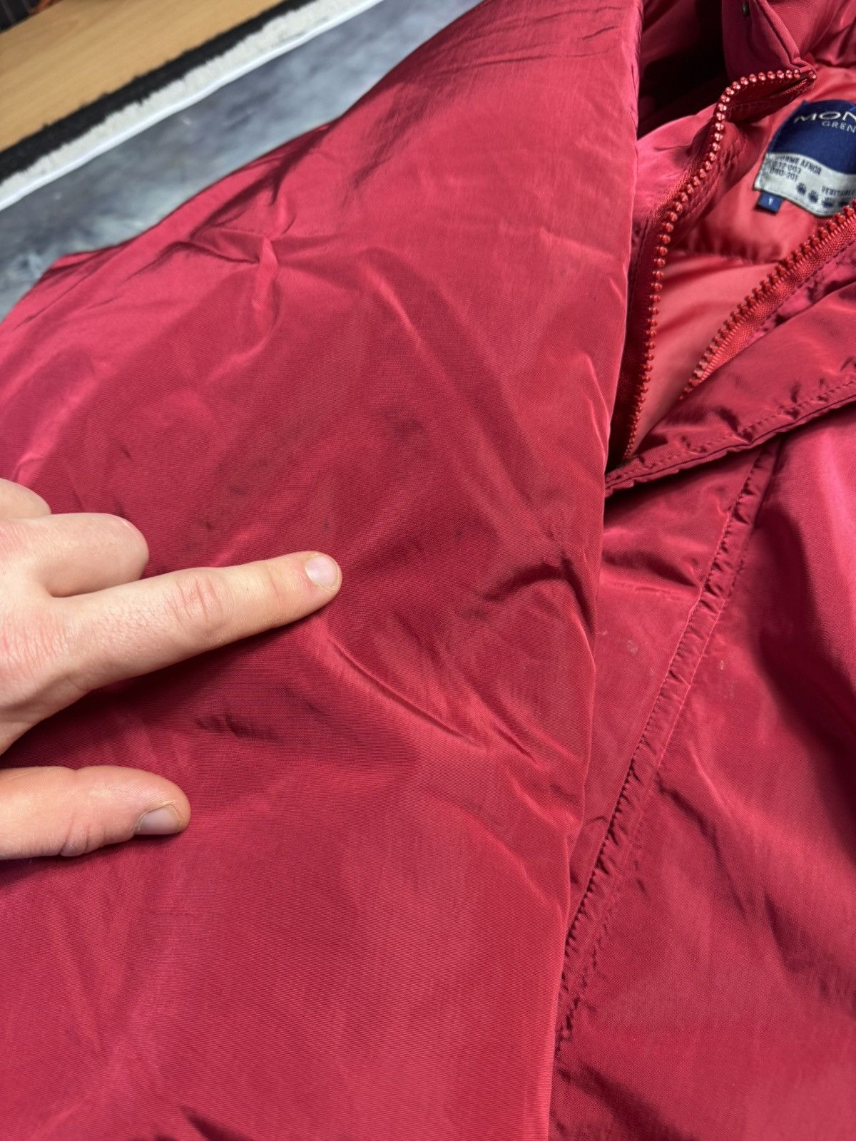 Moncler Vintage Moncler Grenoble Red Long Puffer Jacket Size US XL / EU 56 / 4 - 9 Thumbnail