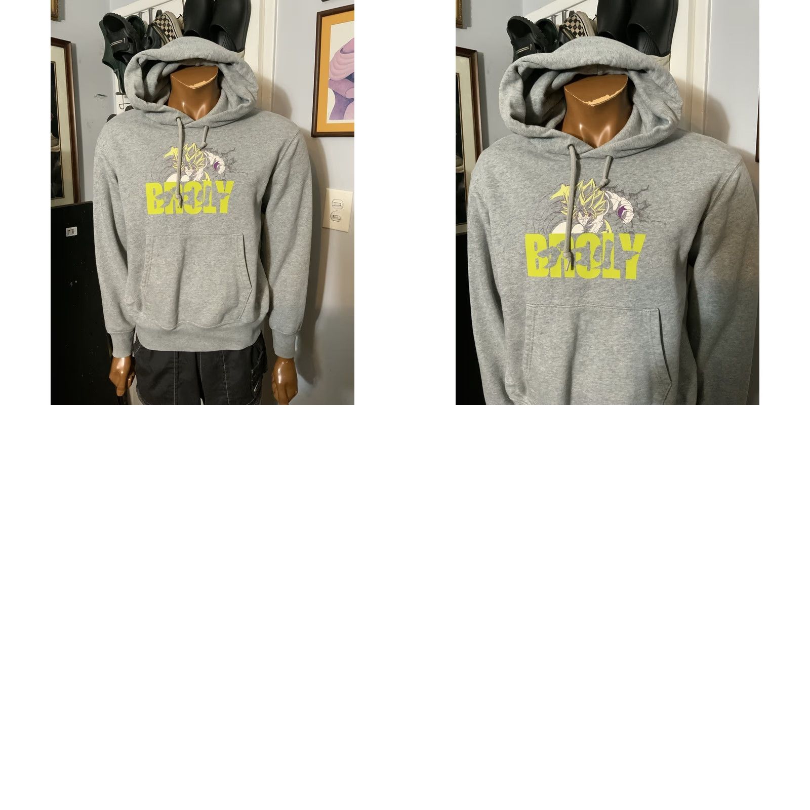 Uniqlo UT Uniqlo X Dragonball Z Broly Anime Super Saiyan Anime Manga Gray Hoodie Sz. XS Mens Size US XS / EU 42 / 0 - 8 Thumbnail