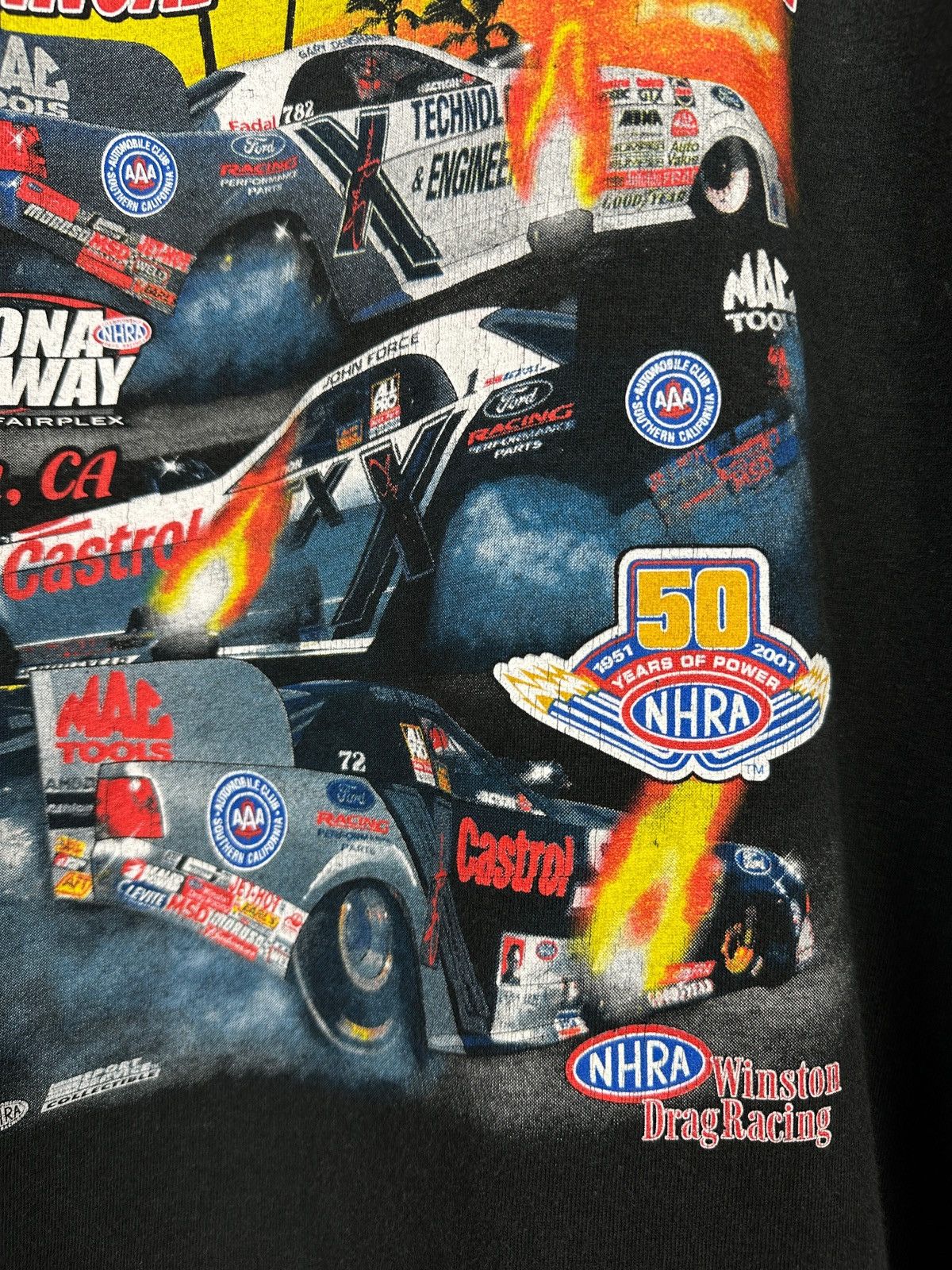 NASCAR 2001 Vintage NHRA Finals 37th Annual Pomona T-Shirt Size US XL / EU 56 / 4 - 11 Thumbnail