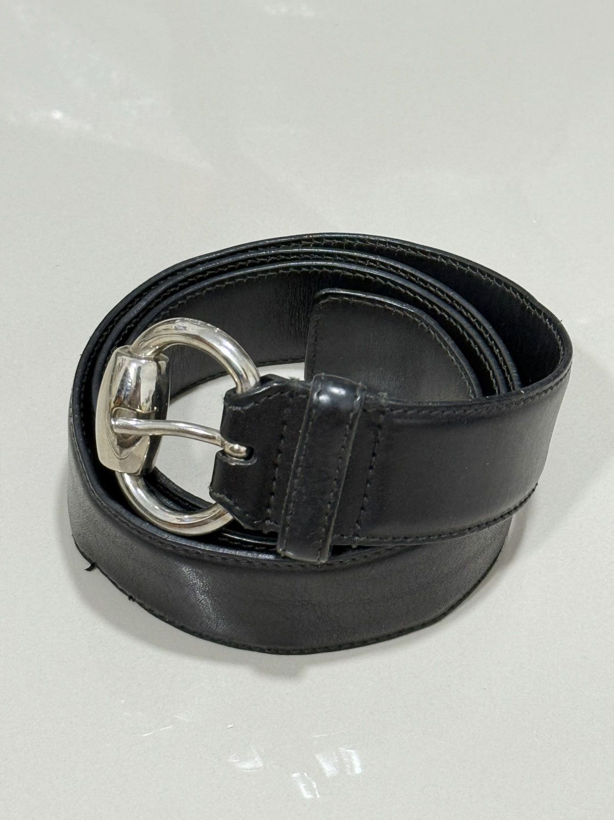 Gucci Gucci Black Leather Belt Size ONE SIZE - 1 Thumbnail