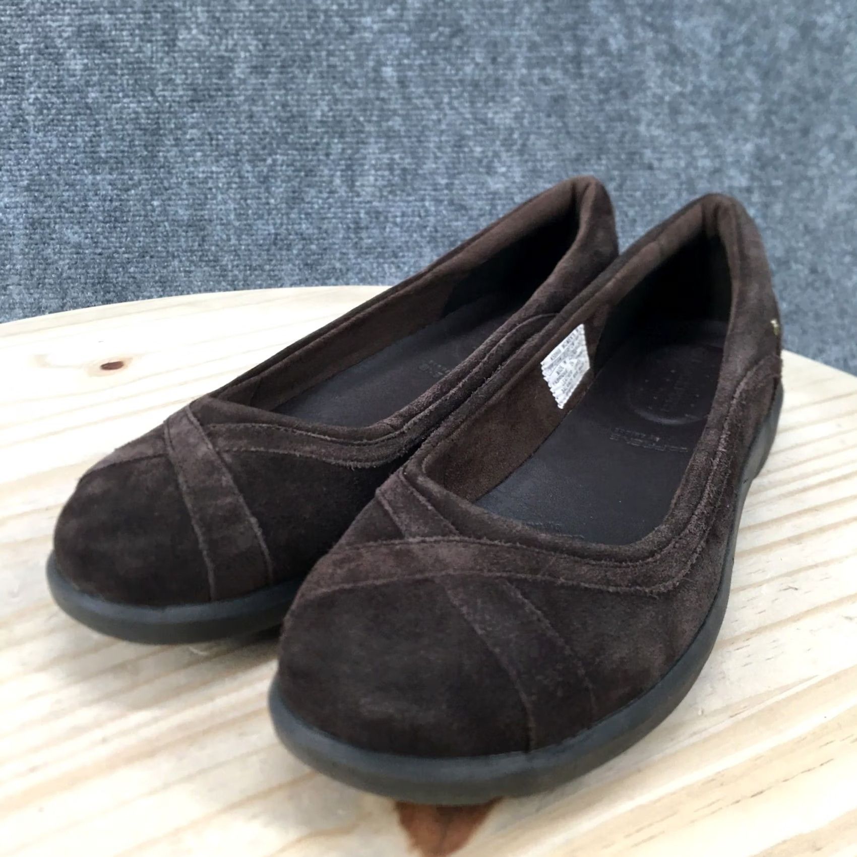 Rockport Rockport Womens 7.5 W Acasia Slip On Flats Brown Leather Comfort Low Top Casual Shoes Mens? Size M / US 6-8 / IT 42-44 - 4 Thumbnail