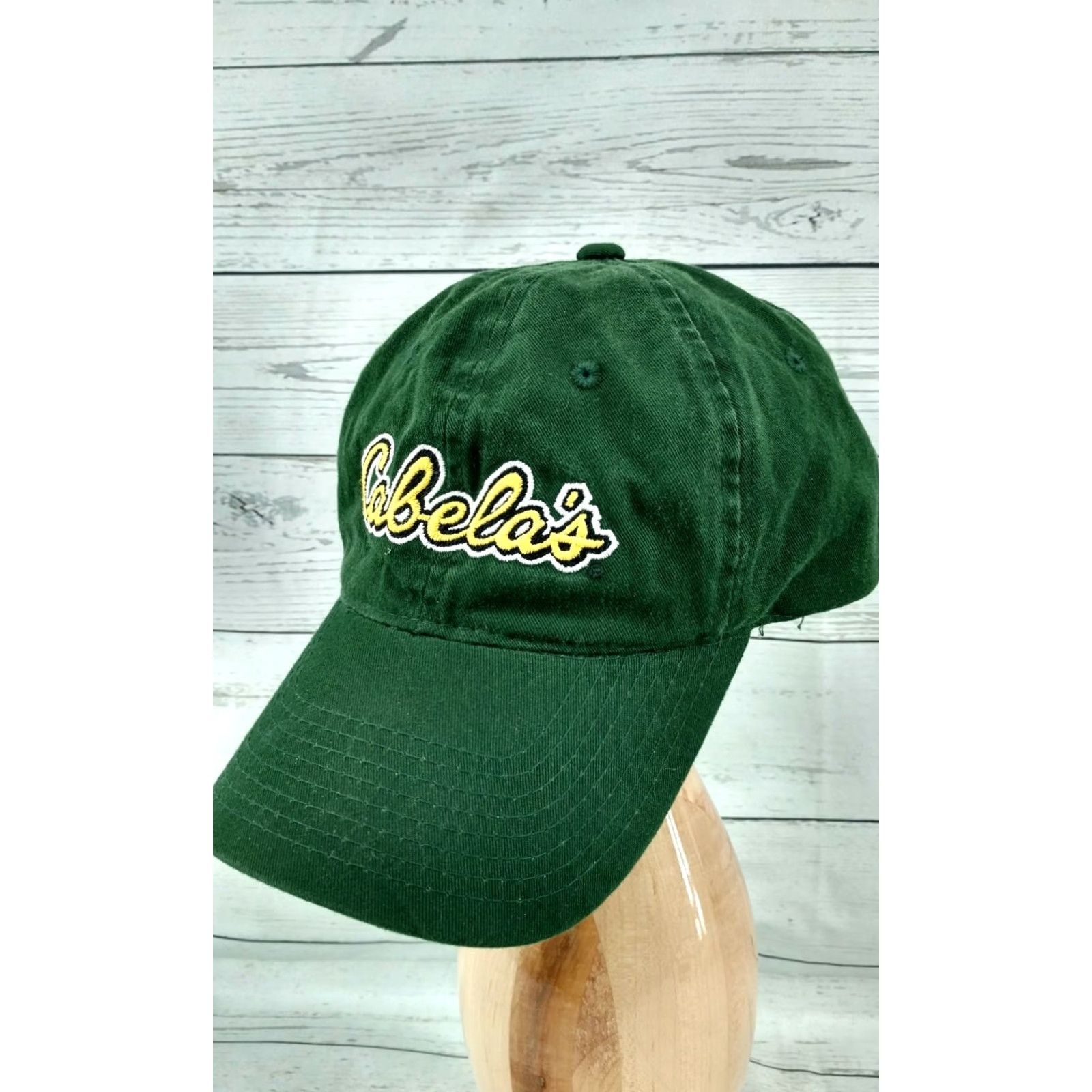 Vintage CABELA'S Hunter Green Cap Men"s Buckle Adjustable Strap Baseball Cap Mens Green Buckle Adjustable Cap Size ONE SIZE - 2 Thumbnail