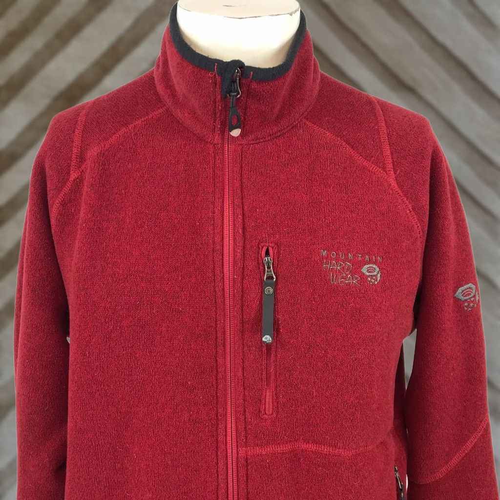 Mountain Hardwear MOUNTAIN HARDWEAR Mens LARGE Red Full Zip Fleece Jacket COAT Size US L / EU 52-54 / 3 - 1 Thumbnail