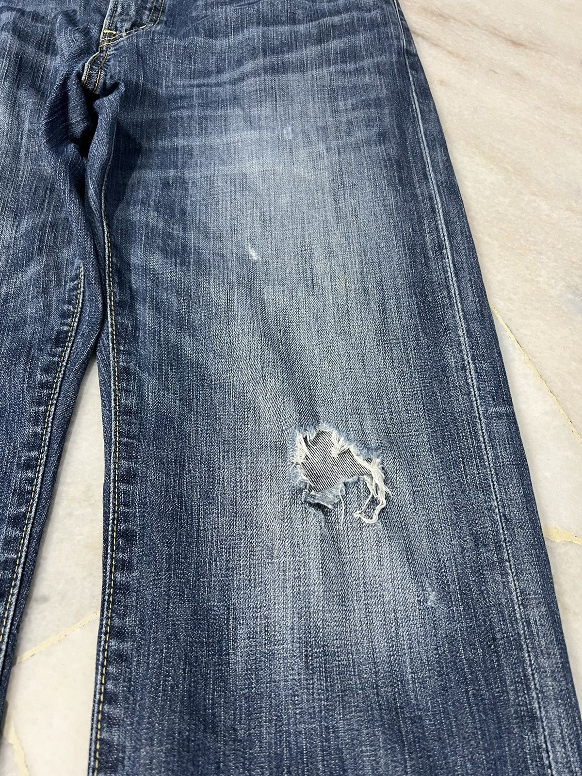If Six Was Nine × Uniqlo VINTAGE 90’s STYLE UNIQLO S001 DISTRESSED JEANS Size US 34 / EU 50 - 6 Thumbnail