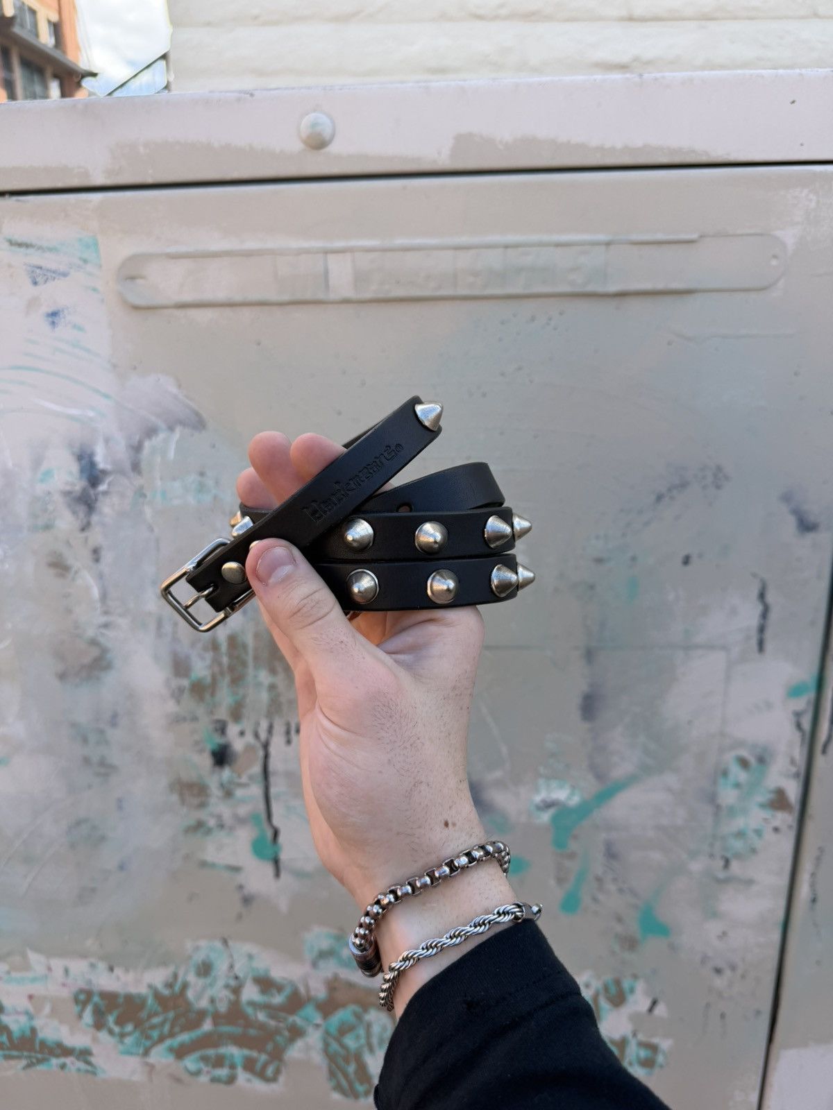 Blackmeans Blackmeans Spike Studded Belt Size 30 - 1 Thumbnail