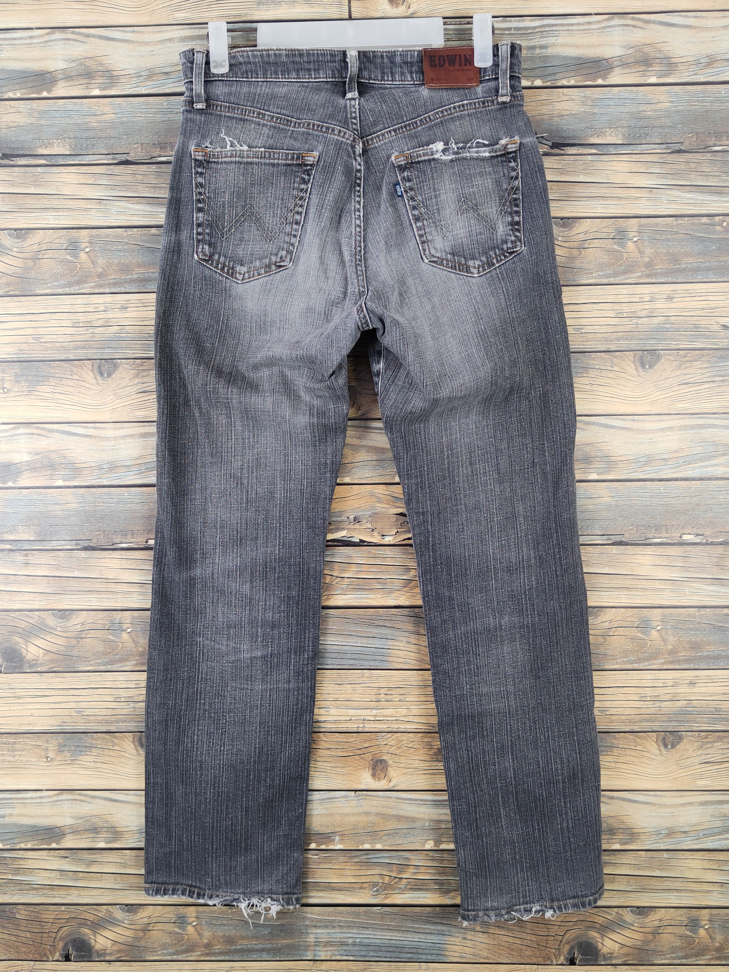 Edwin Edwin Black Distressed Ripped Jeans #W1798 Size US 30 / EU 46 - 8 Thumbnail