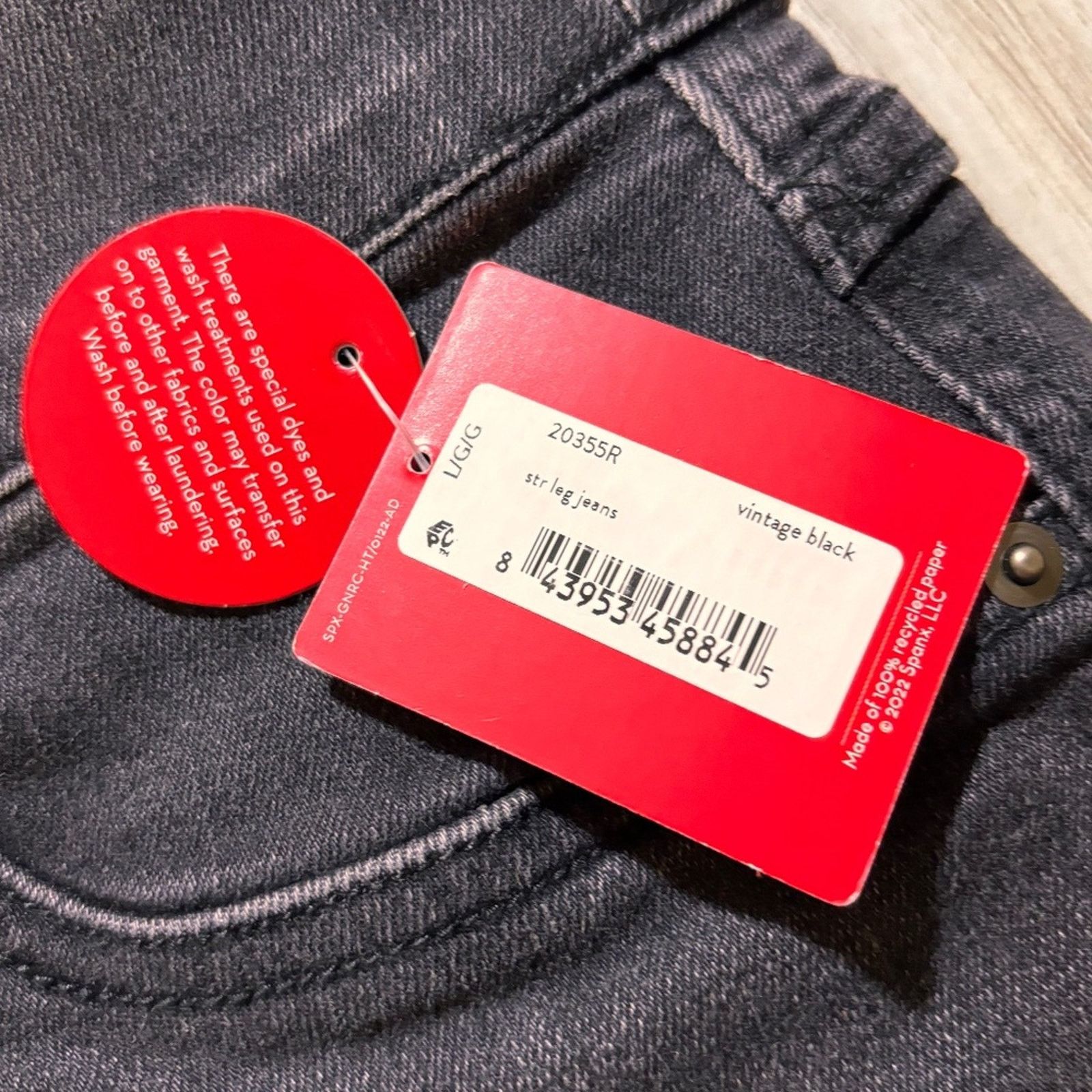 Spanx NWT Spanx Women's Straight Leg Pull On Jeans - Large Size 38" / US 16 / IT 52 - 5 Thumbnail