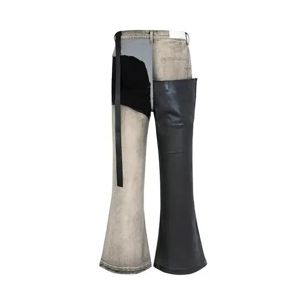 VIBE Style Ribbon Patchwork Gradient Baggy Jeans Loose Y2K Size US 31 - 8 Thumbnail