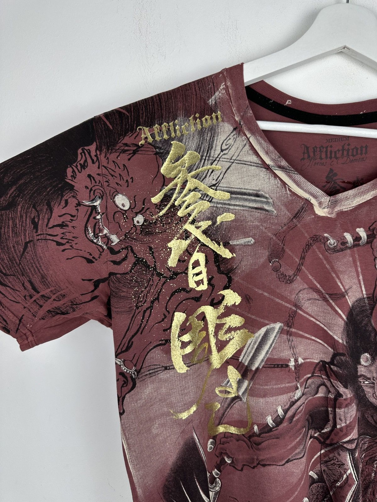 Affliction Y2K Affliction Japanese Demon Samurai T Shirt Tee Tapout Size US M / EU 48-50 / 2 - 6 Thumbnail