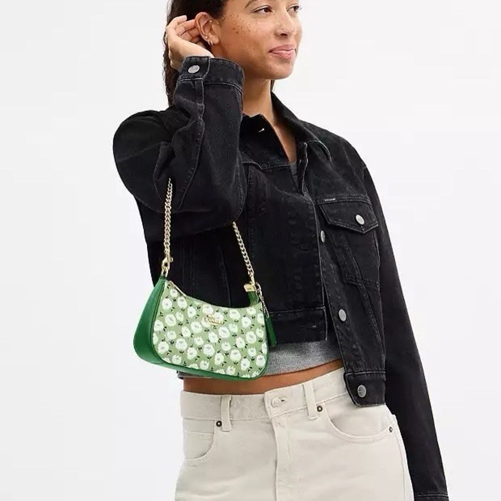 Coach NWT Coach Teri Mini Crossbody Bag Floral Print CBG84 Kelly Size ONE SIZE - 6 Thumbnail
