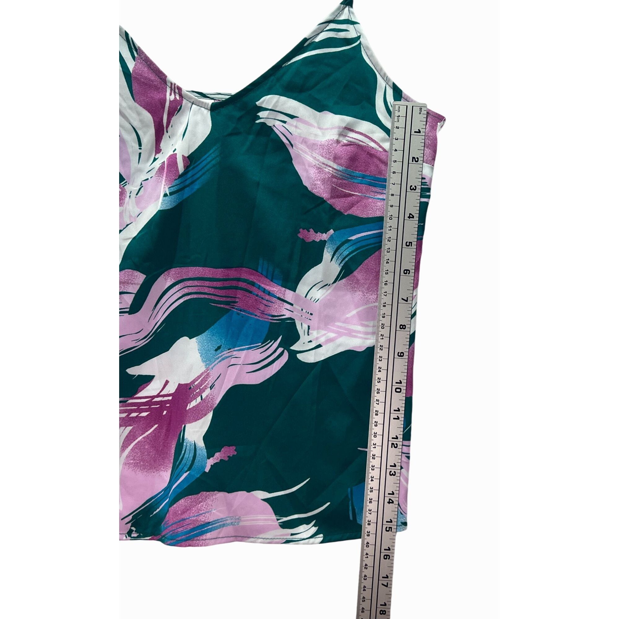 Other Star Above - Women's Top Floral Print Satin Cami Teal - Gree Size XS / US 0-2 / IT 36-38 - 6 Thumbnail