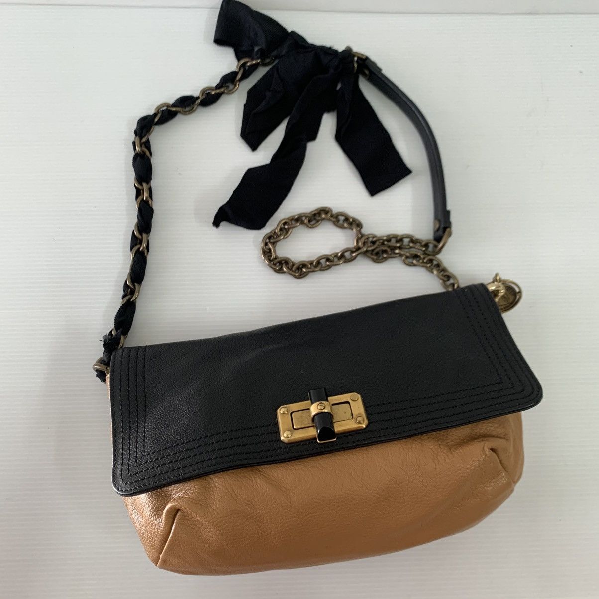 Lanvin 💥‼️FAST SALE‼️💥Authentic Lanvin Paris Leather Shoulder Bag Size ONE SIZE - 9 Thumbnail