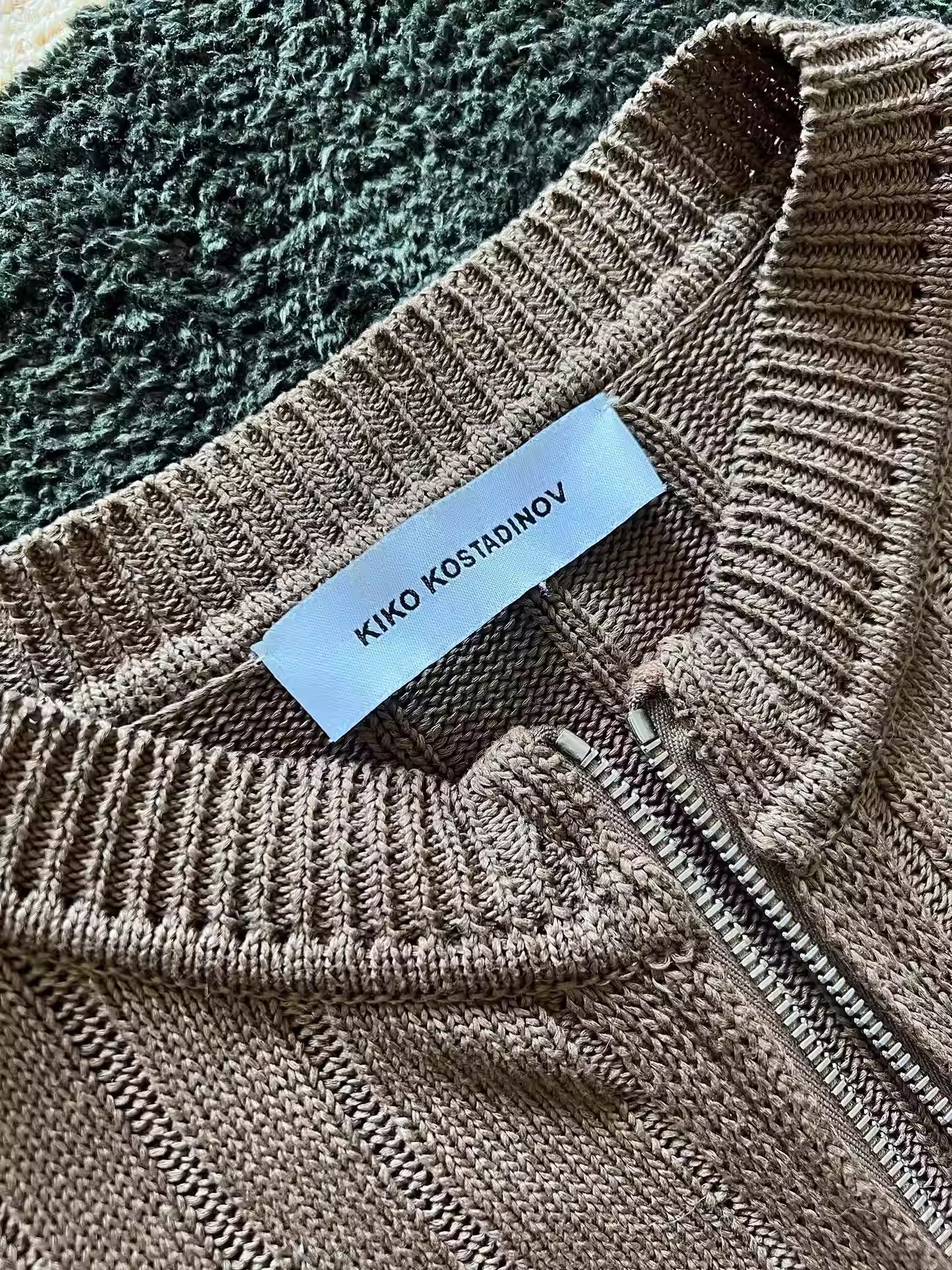 Kiko Kostadinov Kiko Kostadinov Brown Knit Cardigan Zipper Jacket Size US S / EU 44-46 / 1 - 3 Thumbnail