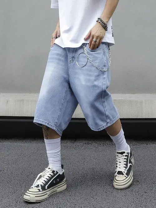Japanese Brand × Vintage Casual Y2k Shorts Jorts Denim Size US 32 / EU 48 - 1 Thumbnail