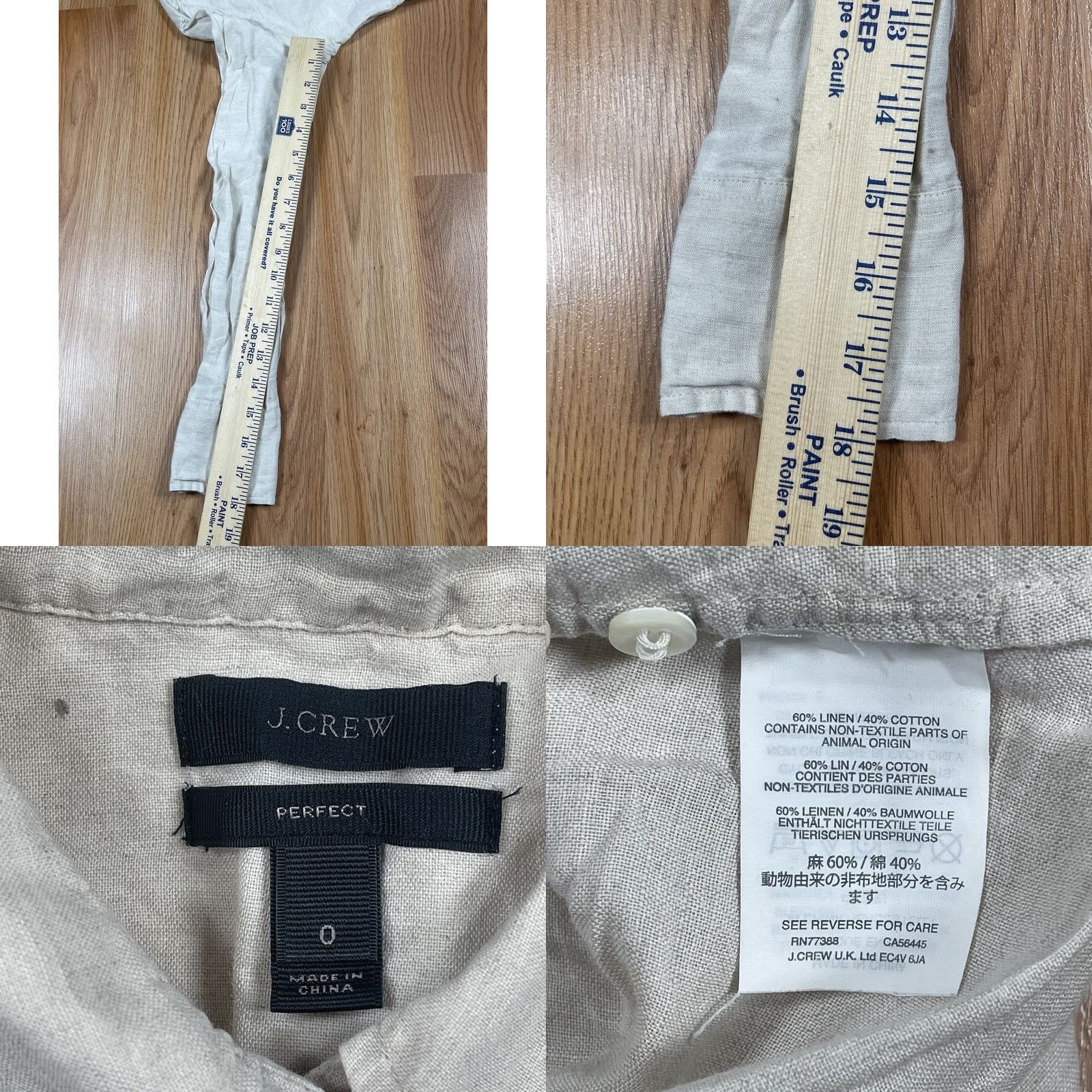Vintage VINTAGE? No. J Crew Button-Up Shirt Womens Size 0 Beige Linen Blend Long Sleeve Casual Shirt Womens XS-0? (No new info). Size XS / US 0-2 / IT 36-38 - 8 Thumbnail