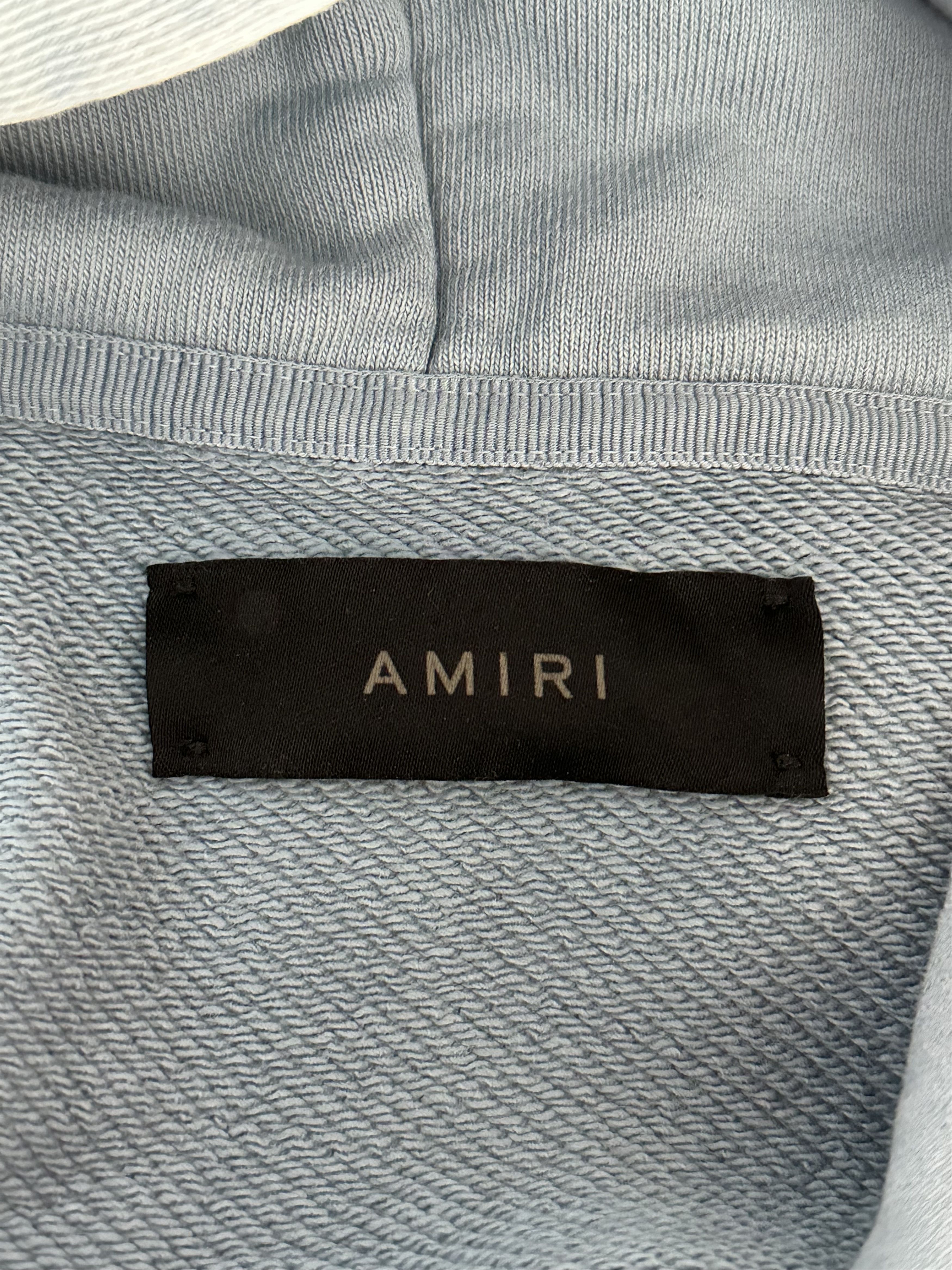 Amiri Amiri Faded Blue & White Fliligree Logo Hoodie Size US XS / EU 42 / 0 - 3 Thumbnail