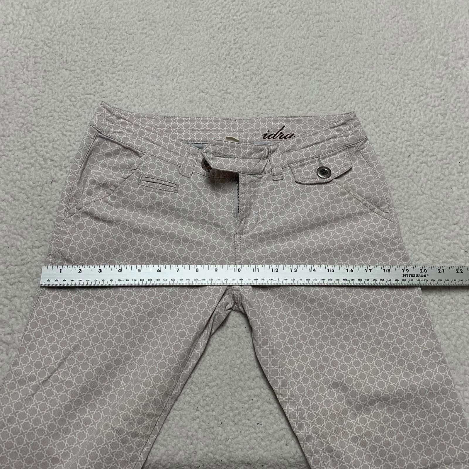 Other Idra Women's Sz 4 Gray Printed Geometric Capri Pants Size 27" / US 4 / IT 40 - 6 Thumbnail