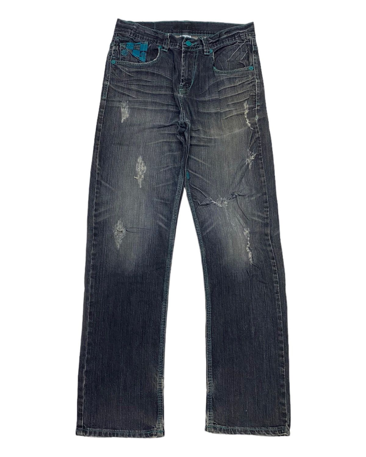 Element × Hysteric Glamour VINTAGE ELEMENTS DENIM DISTRESSED JEANS Size US 32 / EU 48 - 2 Thumbnail