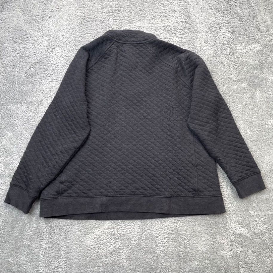 Eddie Bauer Eddie Bauer Sweatshirt Mens XL Gray Quilted 1/4 Snap Henley Hiking Camp Size US XL / EU 56 / 4 - 6 Thumbnail