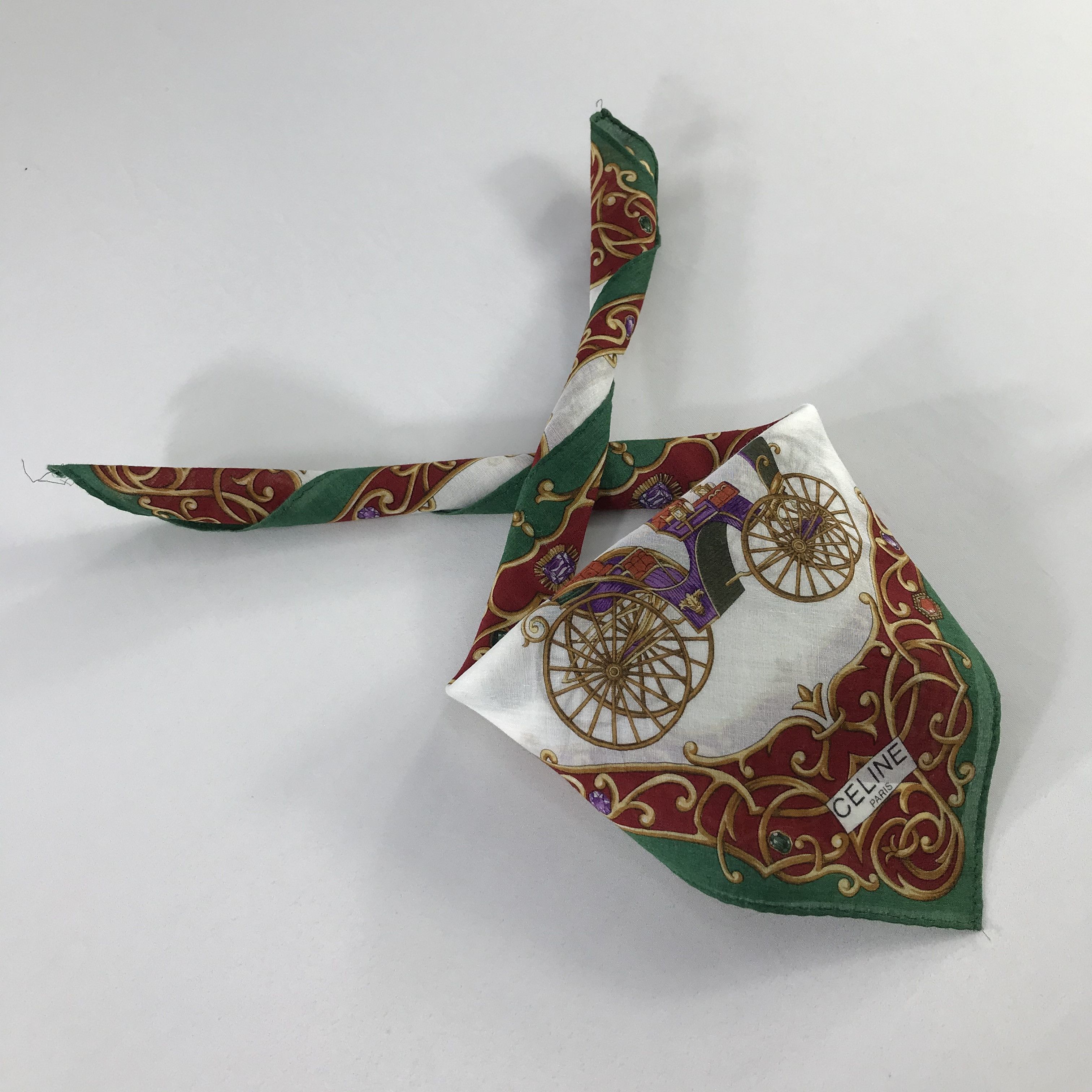 Celine × Vintage Celine Bandana / Handkerchief / Neckerchief - S939 Size ONE SIZE - 4 Thumbnail