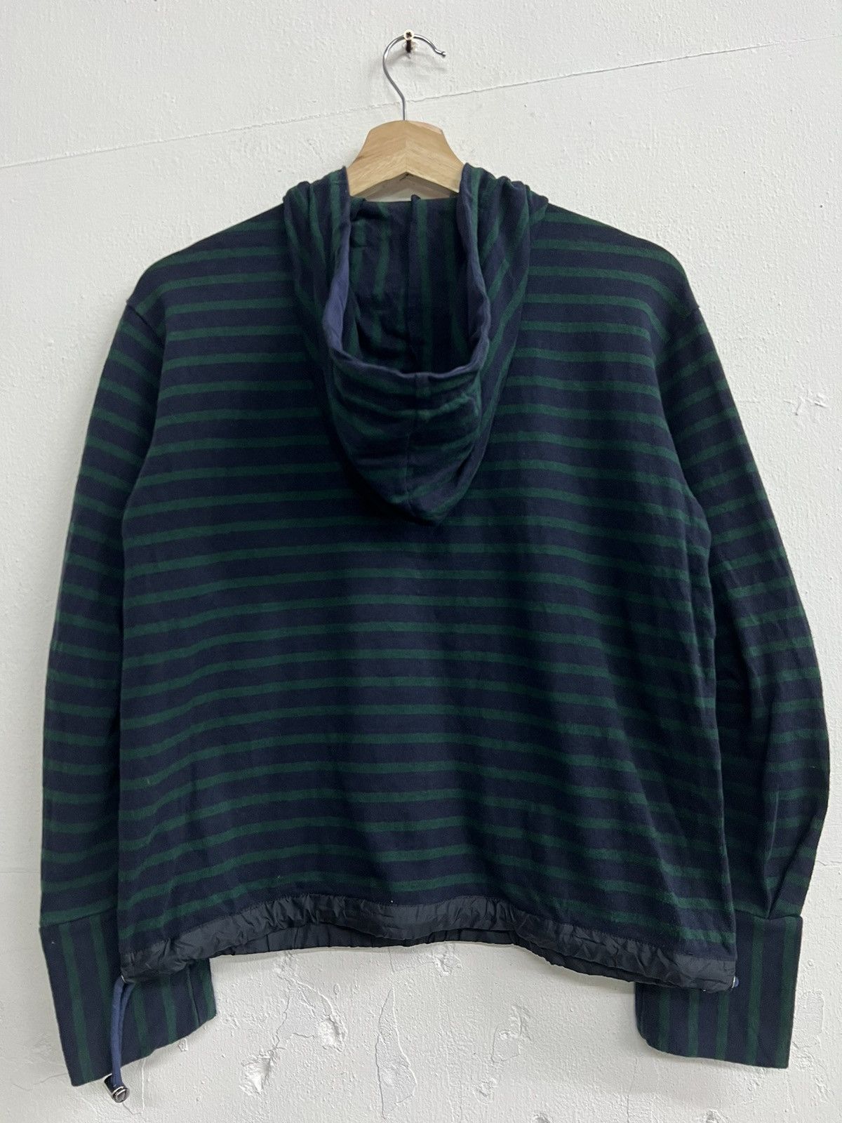 Sacai SACAI HALFZIP STRIPED HOODIE Size US M / EU 48-50 / 2 - 14 Thumbnail