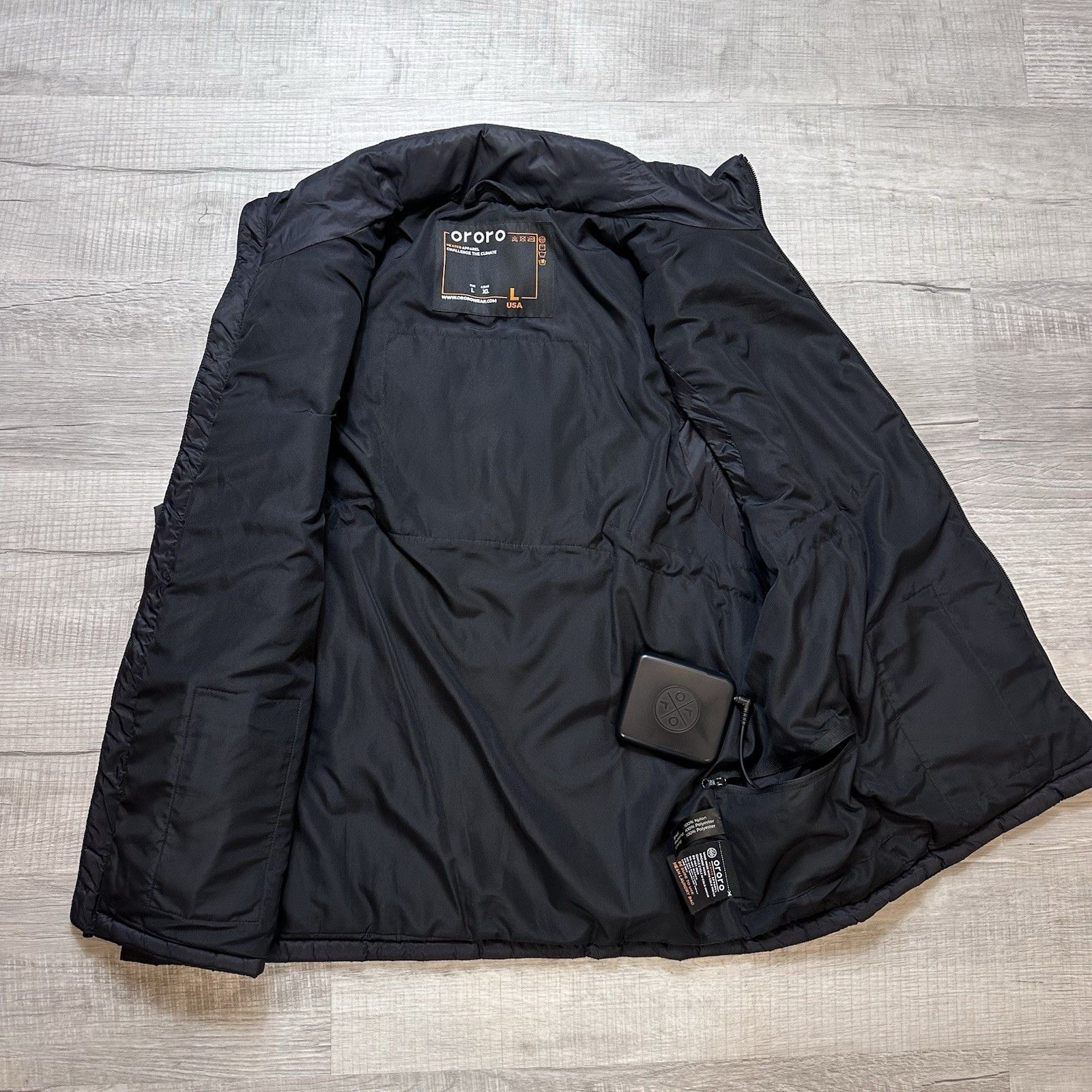 Other Ororo Heated Puffer Vest Black WORKING BATTERY Tested Mens Size US L / EU 52-54 / 3 - 6 Thumbnail