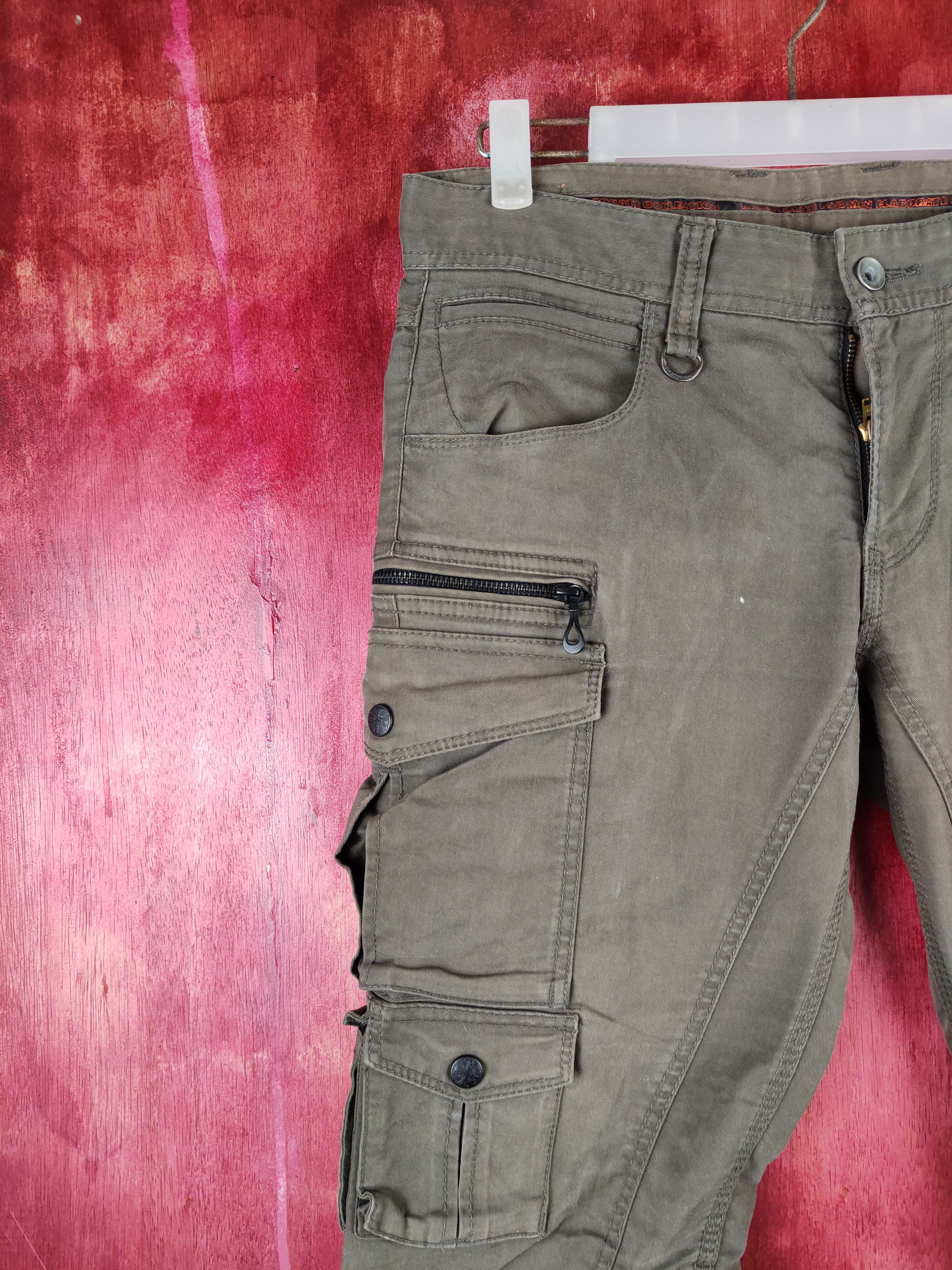 Japanese Brand DL Nicole Club Dark Brown Multipocket Cargo Pants #S1260 Size US 30 / EU 46 - 3 Thumbnail