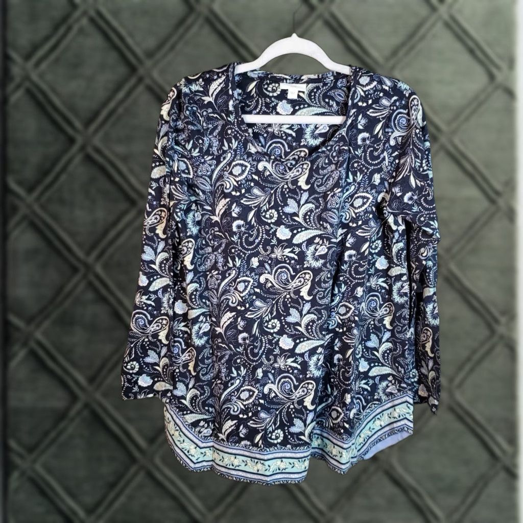 J. Jill J. Jill Blouse Women's Floral Casual Summer Size 8 Multicolor Blouse Size M / US 6-8 / IT 42-44 - 1 Thumbnail