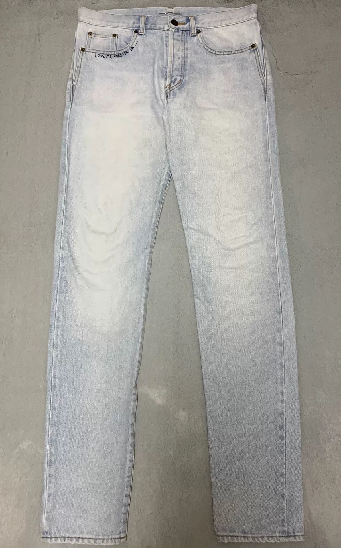 Saint Laurent Paris Saint Laurent Love Me Forever Denim Pants Size US 30 / EU 46 - 1 Thumbnail