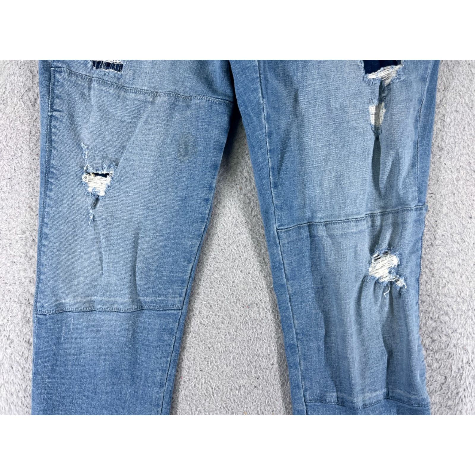 Tommy Hilfiger Tommy Hilfiger Women's Jeans 4 Blue Denim Mid Rise Straight Asymmetric Distressed 5-Pocket Size 27" / US 4 / IT 40 - 3 Thumbnail