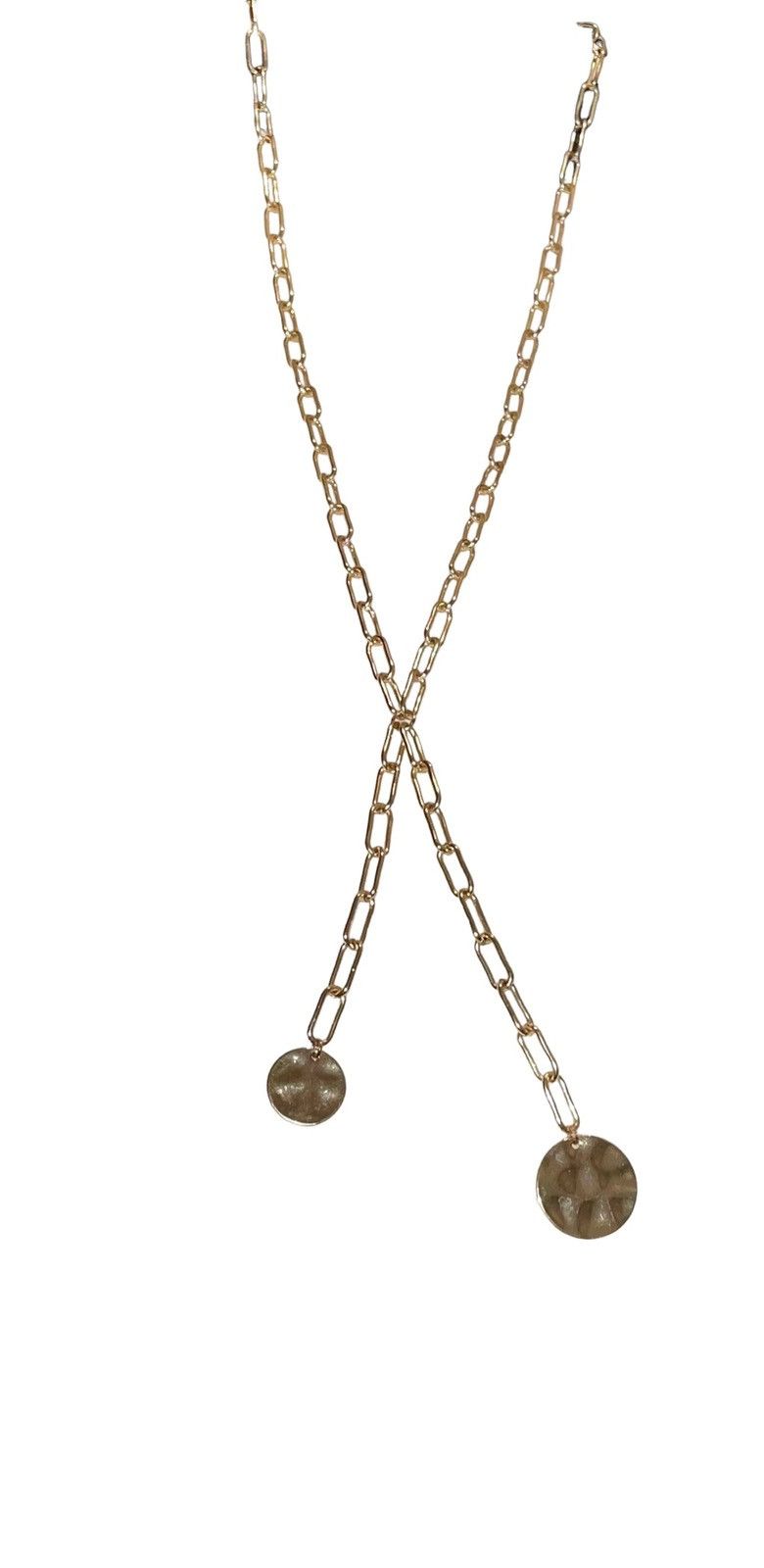 Other Adornia Paperclip Disc Long Lariat Necklace NEW Size ONE SIZE - 13 Thumbnail