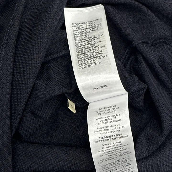 Gucci Gucci Gucci Men's Polo Shirt in Dark Blue -2506 Size US XL / EU 56 / 4 - 4 Thumbnail