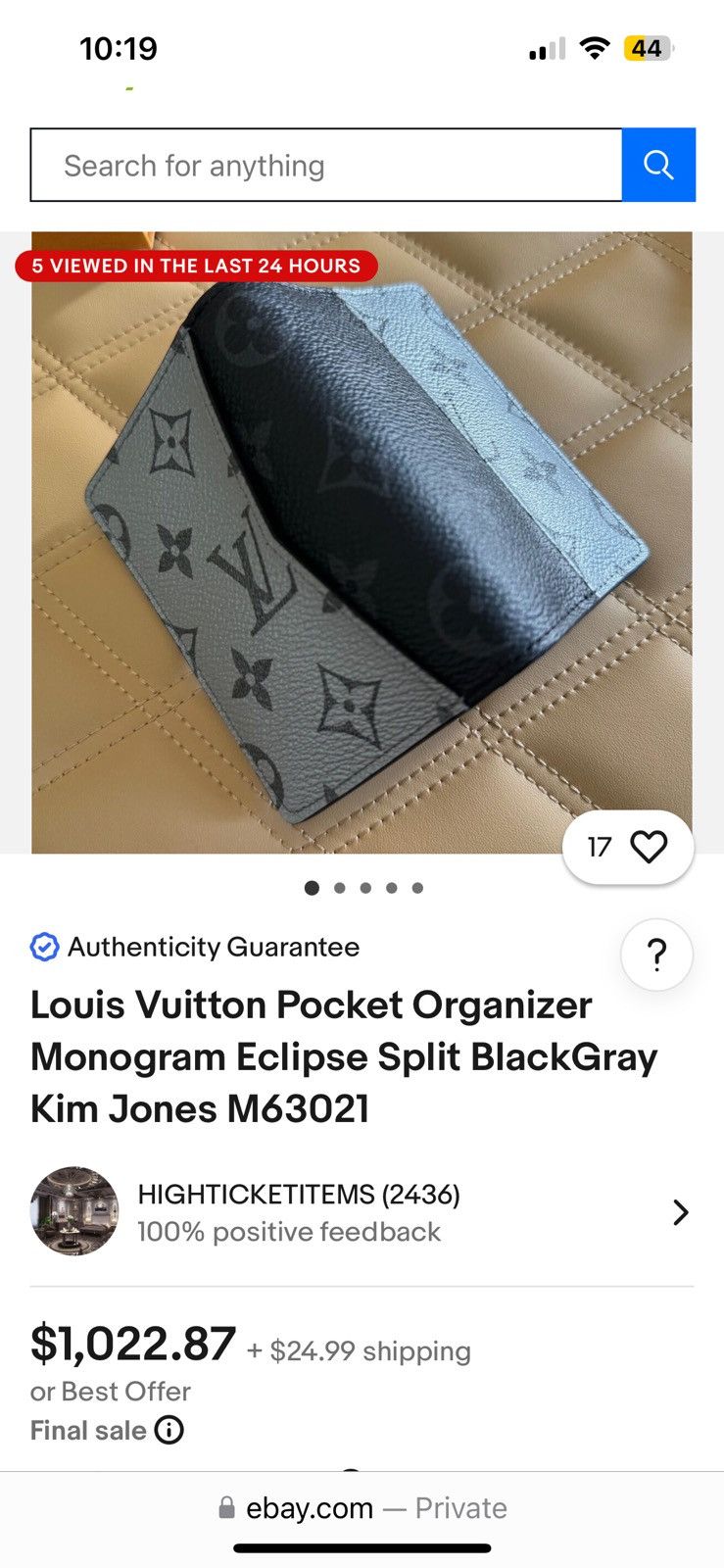 Louis Vuitton Louis Vuitton Split Monogram Pocket Organizer Size ONE SIZE - 11 Thumbnail