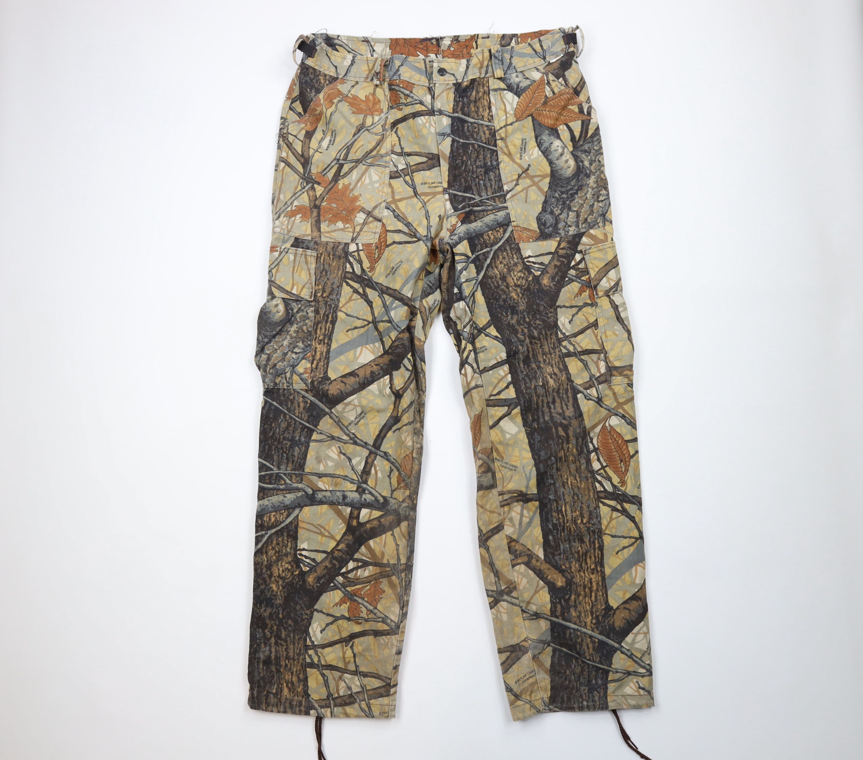 Image of Vintage 90's Camouflage Apparition Wide Leg Cargo Pants, Men's (Size 38)