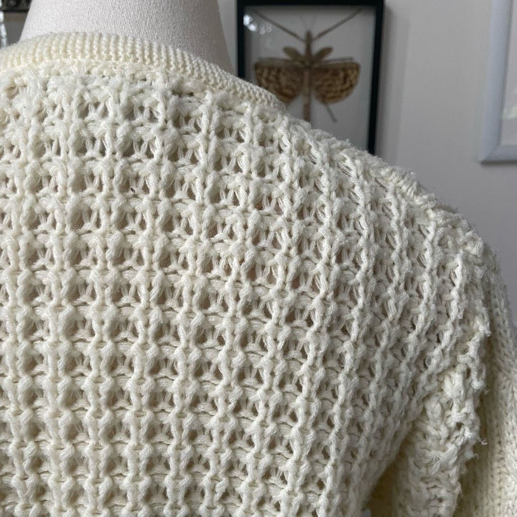 Vintage Vintage 80s Exclusive Imports Cropped Cardigan Sweater Fishe Size S / US 4 / IT 40 - 5 Thumbnail