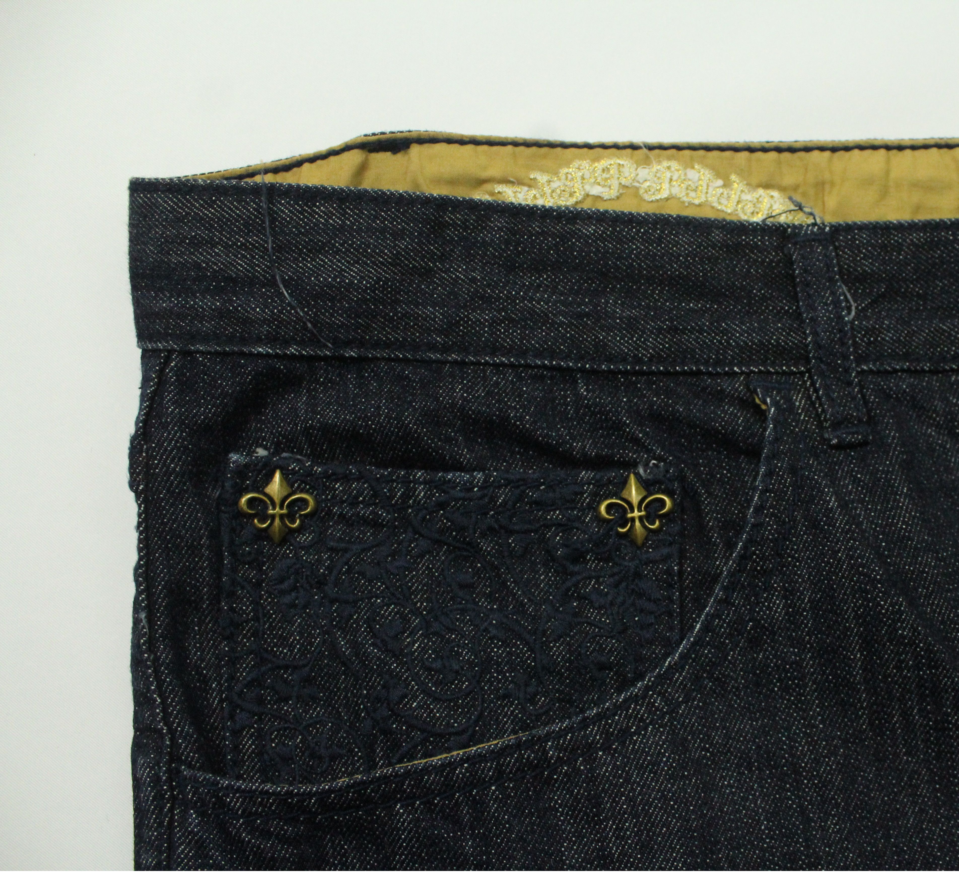 Pelle Pelle 54” Giant Waist PELLE PELLE Denim Baggy Embrroidered Logo Size US 44 / EU 60 - 9 Thumbnail
