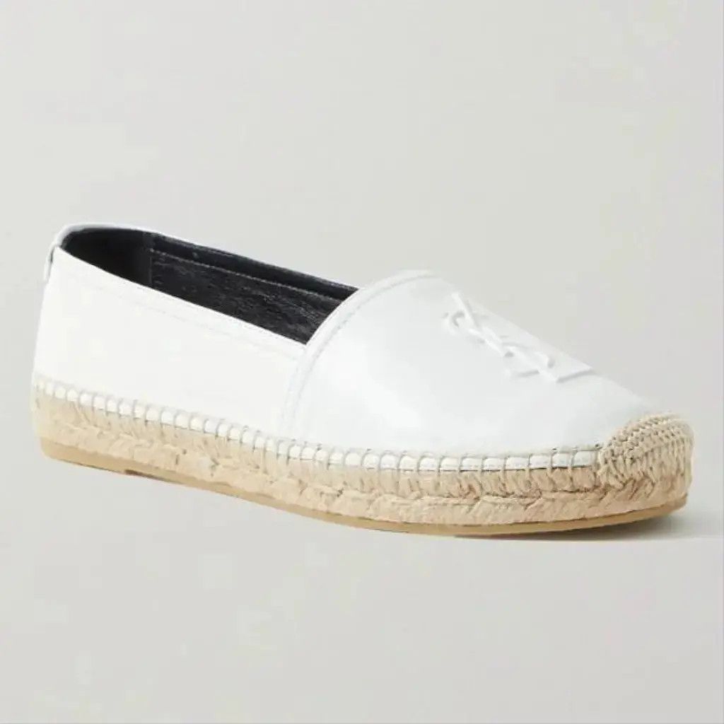 Saint Laurent Paris o1b1hav110824 Cassandre Espadrilles in Lambskin in White Size US 9.5 / IT 39.5 - 1 Thumbnail