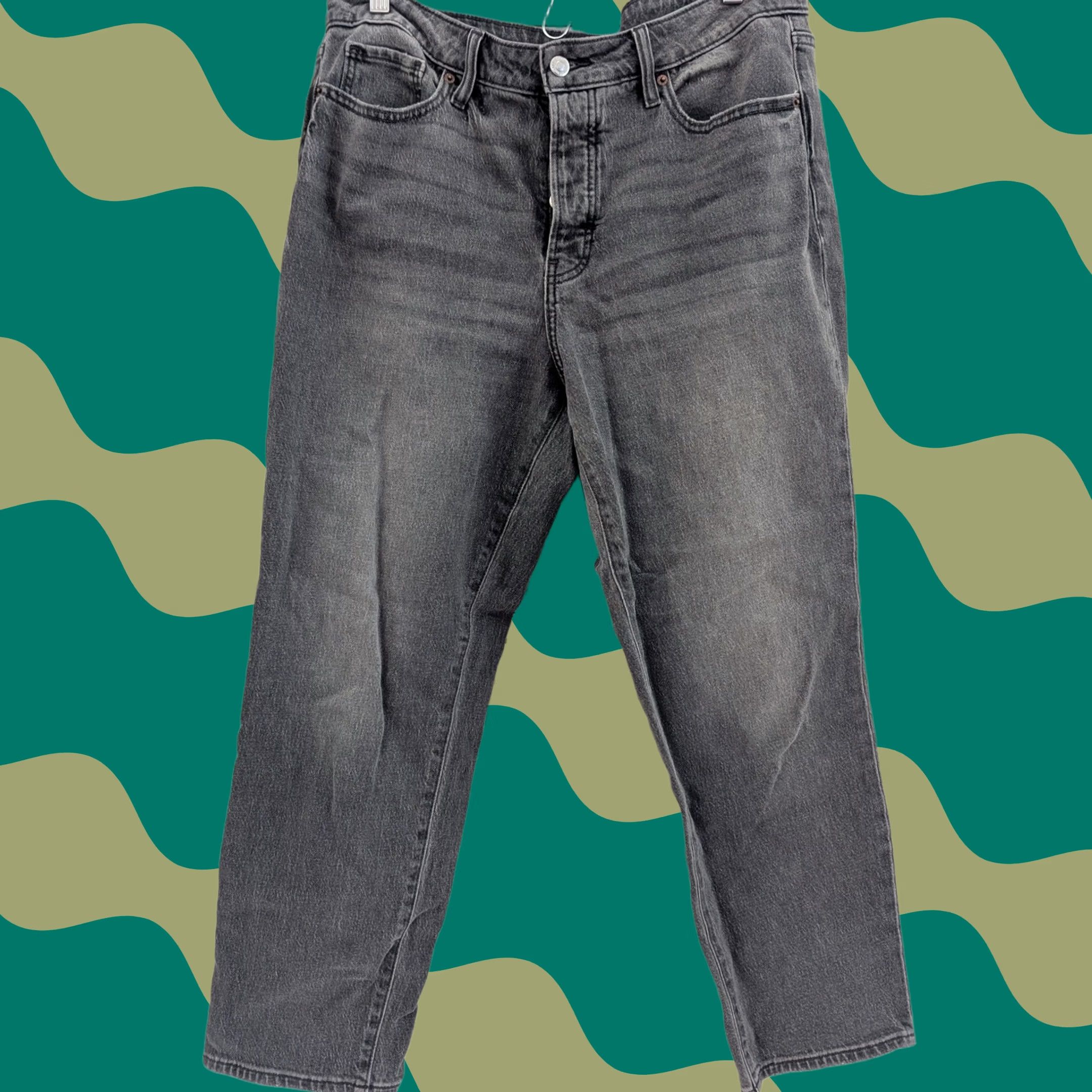 Old Navy Old Navy Women's Gray Jeans Size 14 High Rise OG Straight Pockets Size 36" / US 14 / IT 50 - 1 Thumbnail